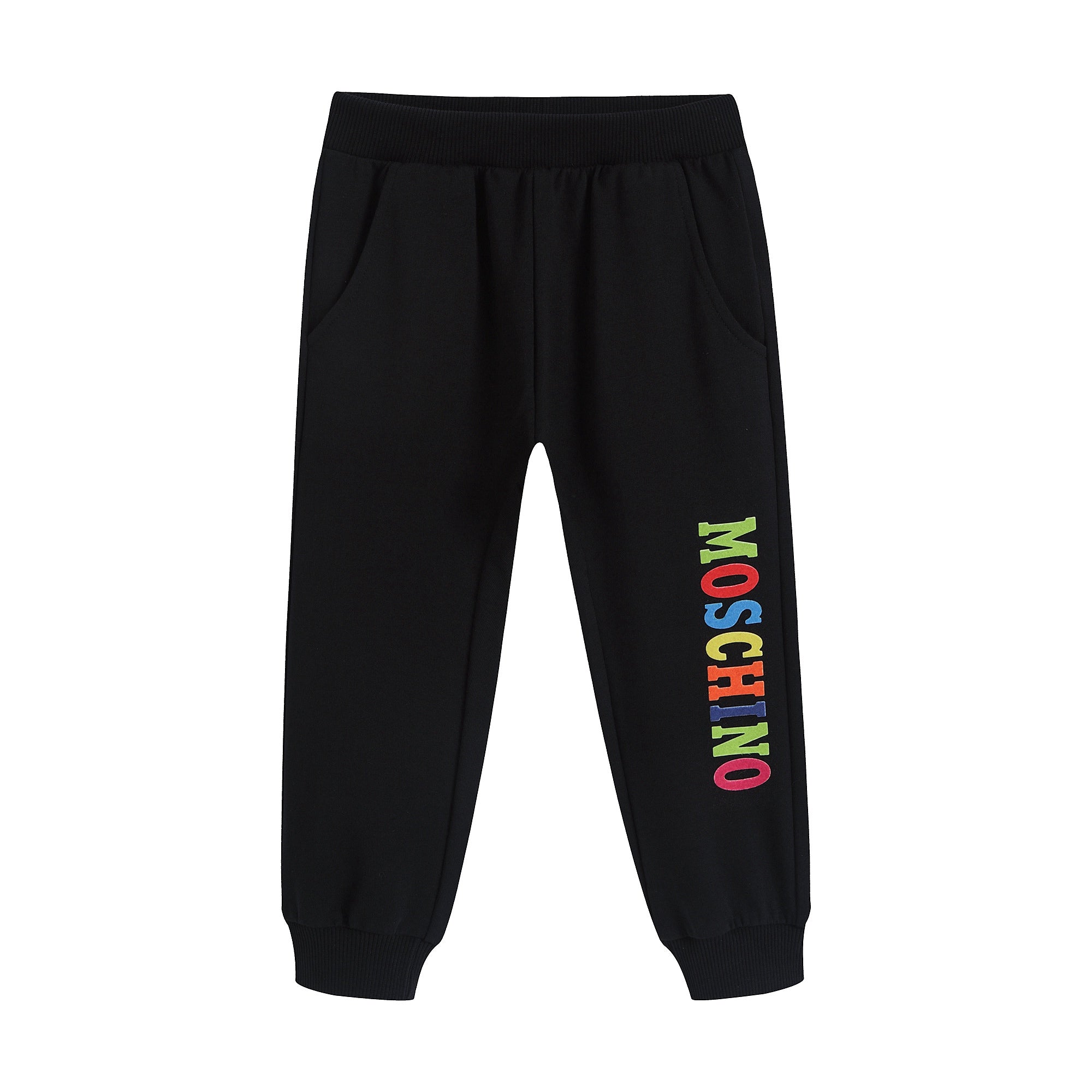 Baby Boys & Girls Black Cotton Trousers