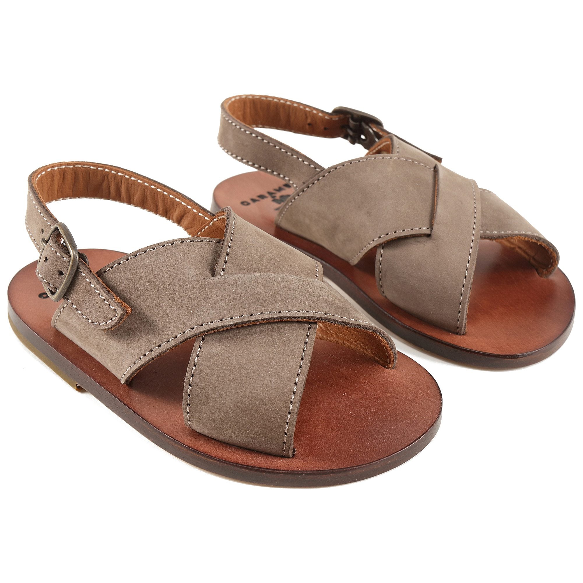 Baby Boys & Girls Brown Leather Sandals