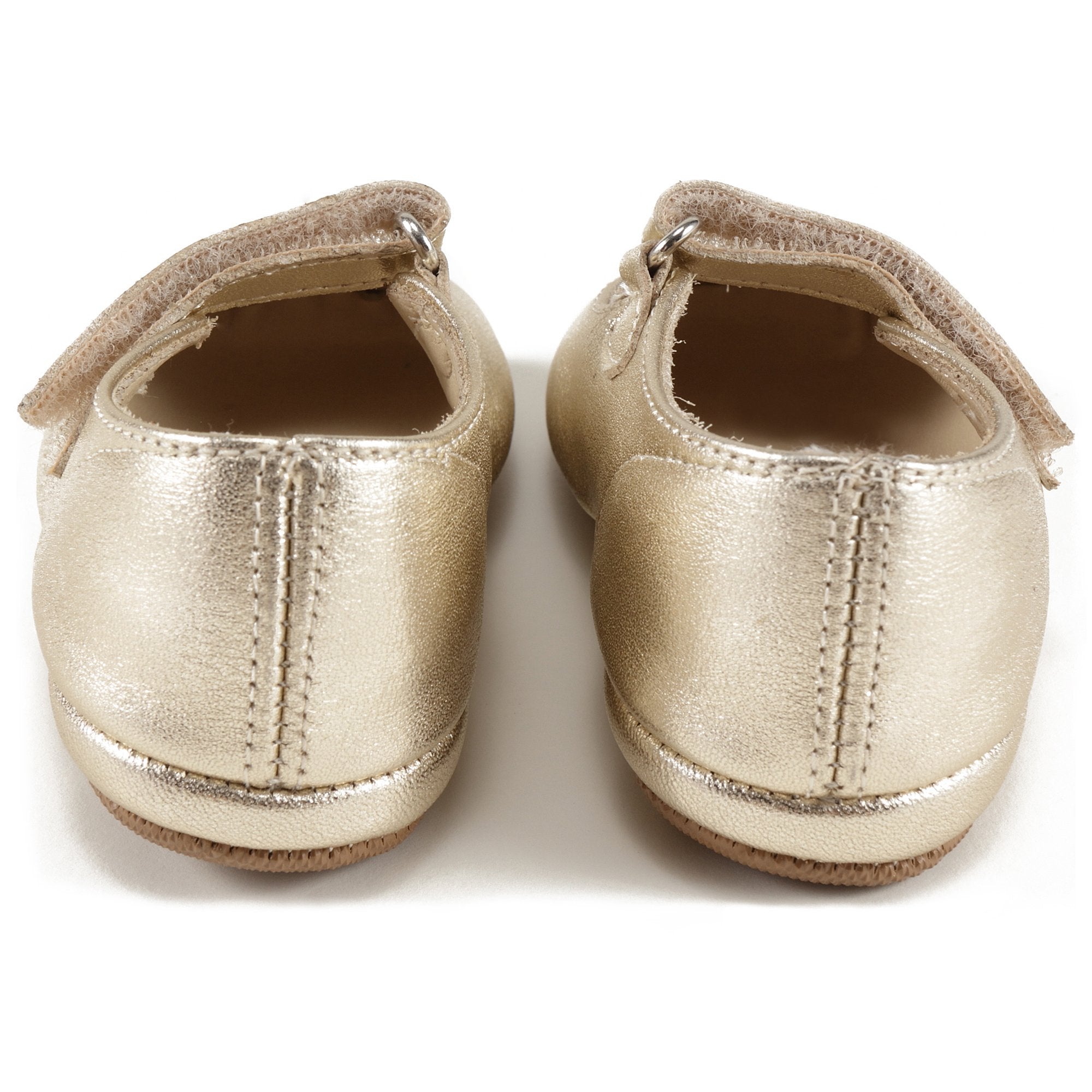 Girls Gold Leather Shoes