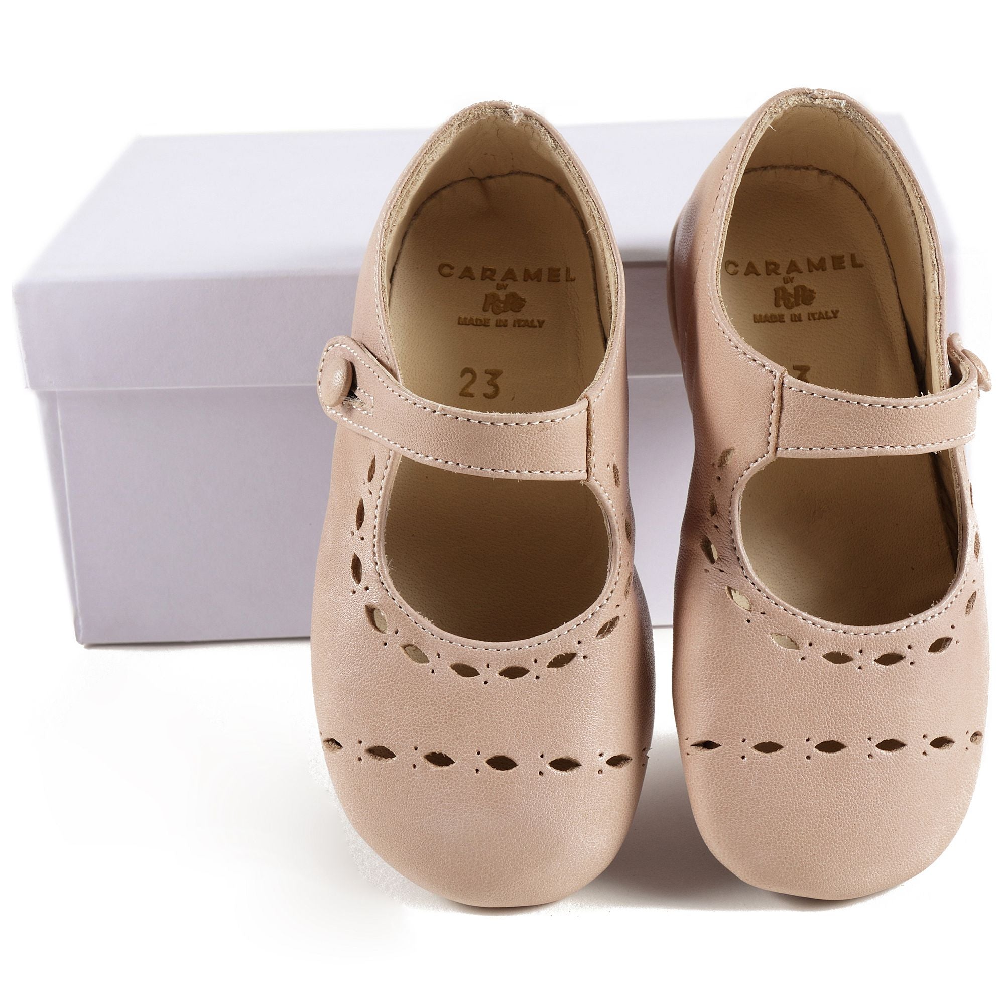 Girls Pink Leather Shoes