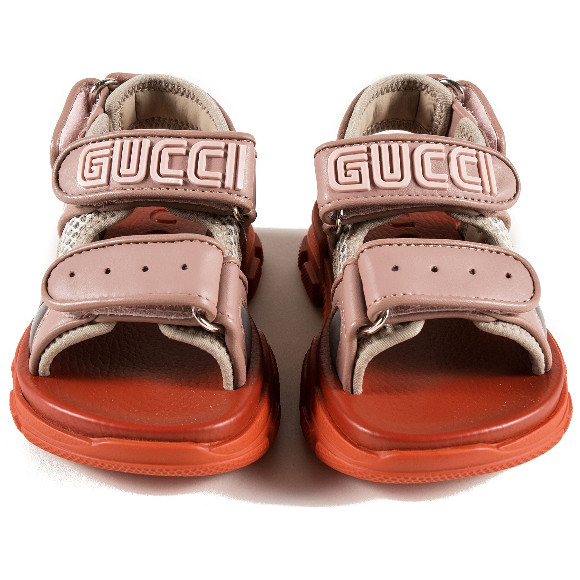 Baby Girls Pink Logo Leather Sandals