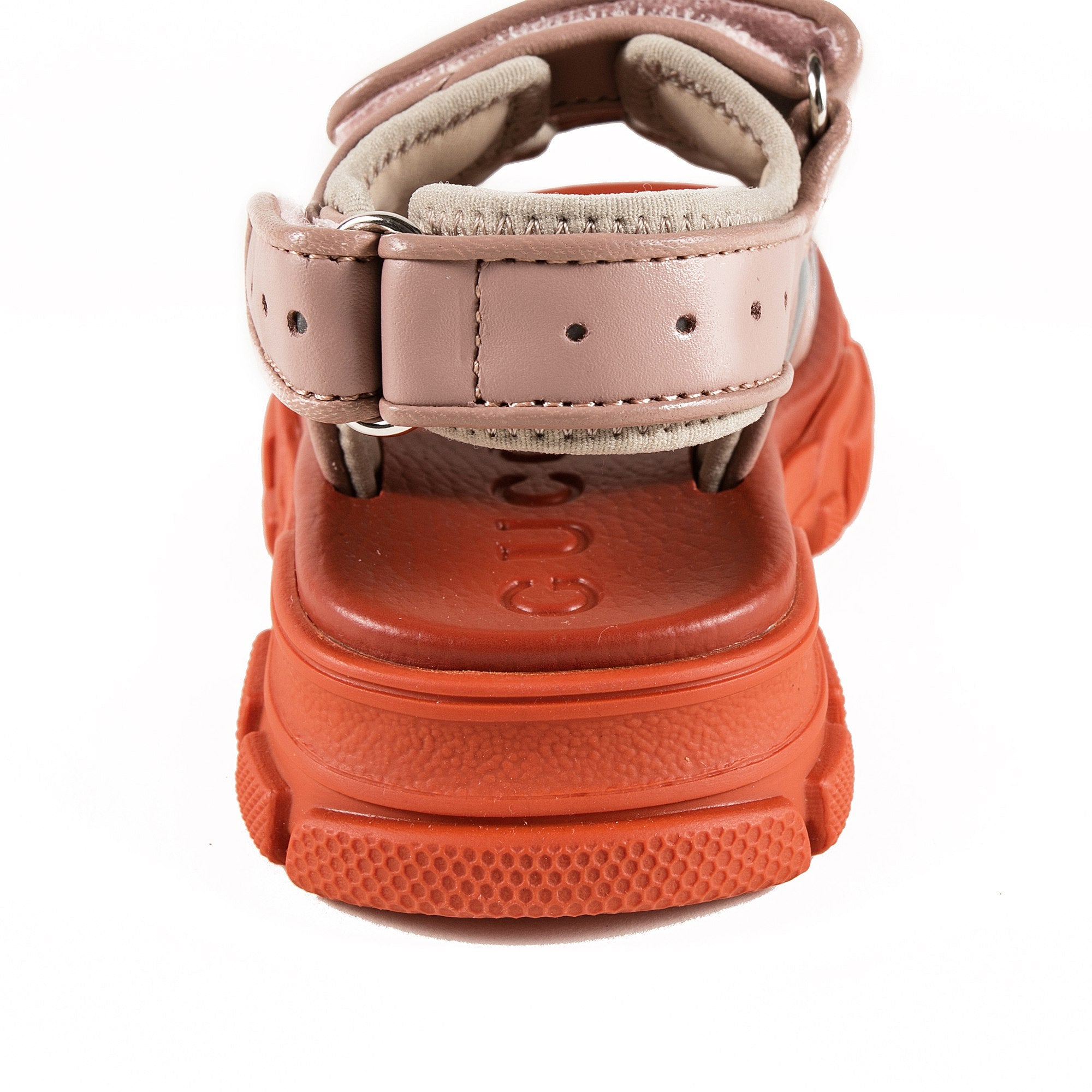 Baby Girls Pink Logo Leather Sandals