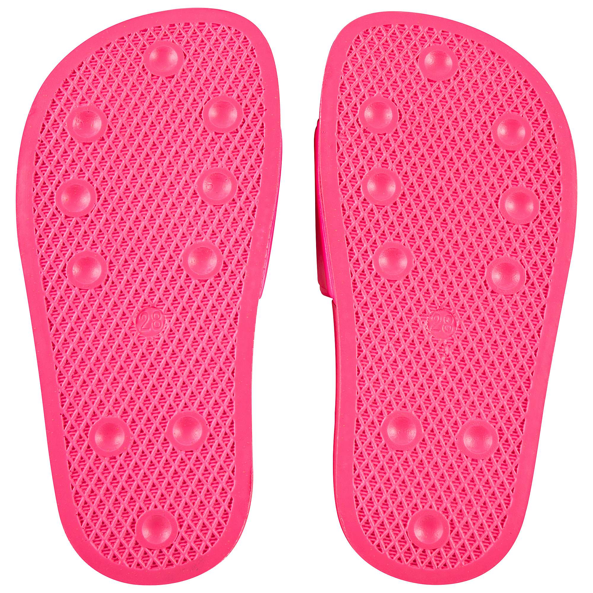 Girls Neon Pink Logo Sandals