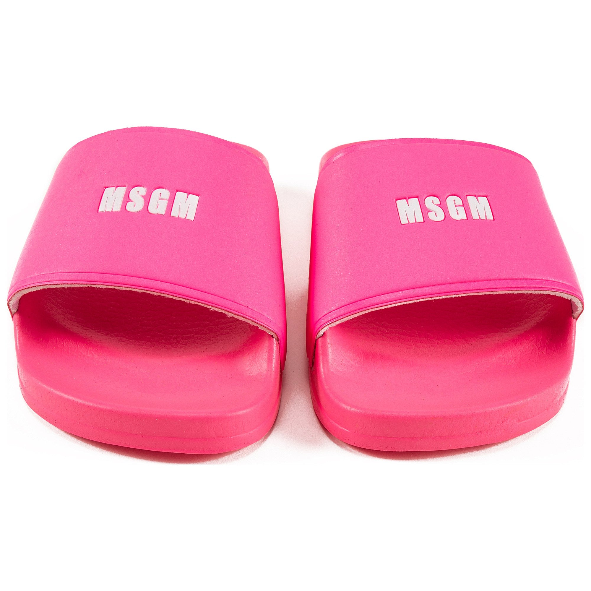 Girls Neon Pink Logo Sandals