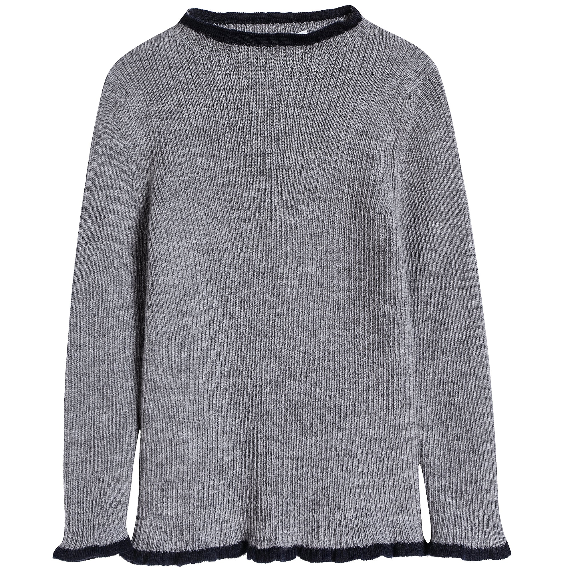 Girls Slate Grey Wool Jumper