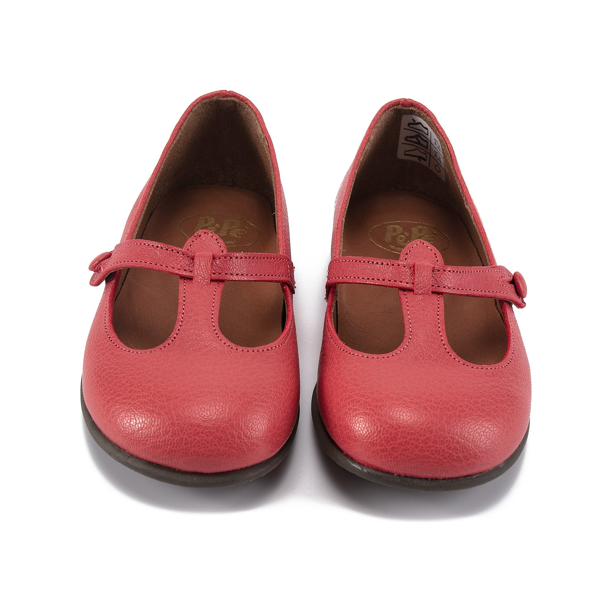 Girls Red Leather Shoes