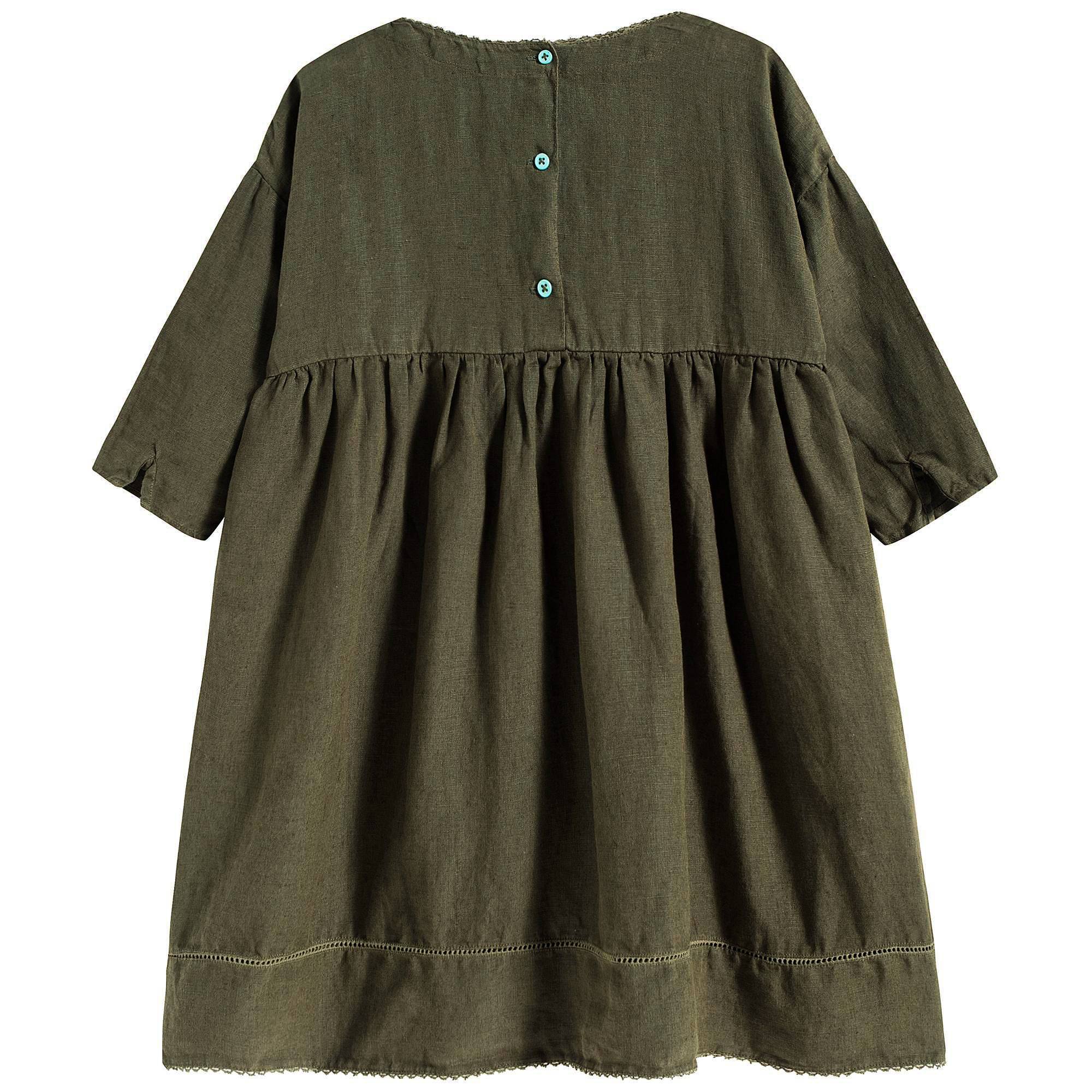 Girls Army Green Dress