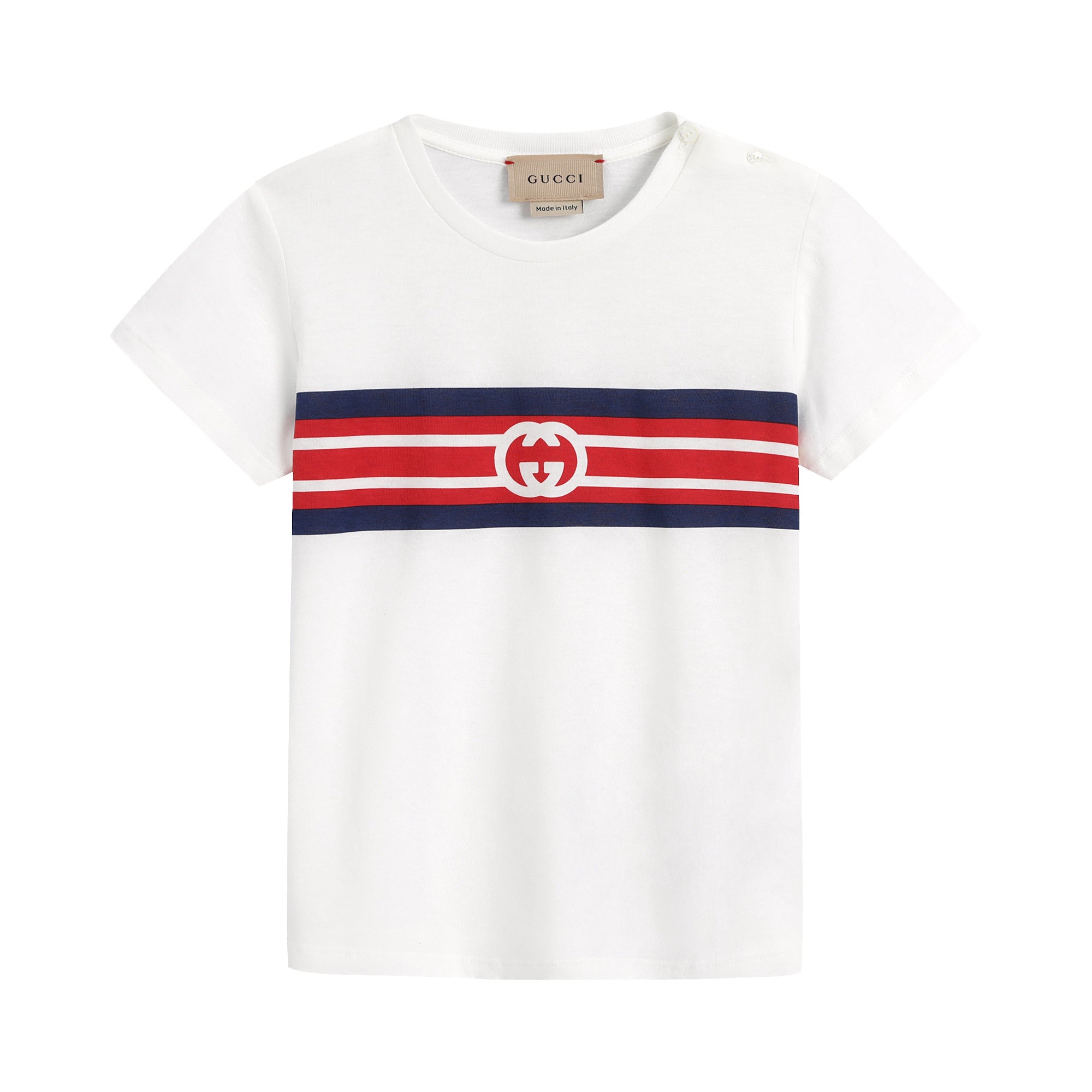 Baby Boys & Girls White Cotton T-Shirt