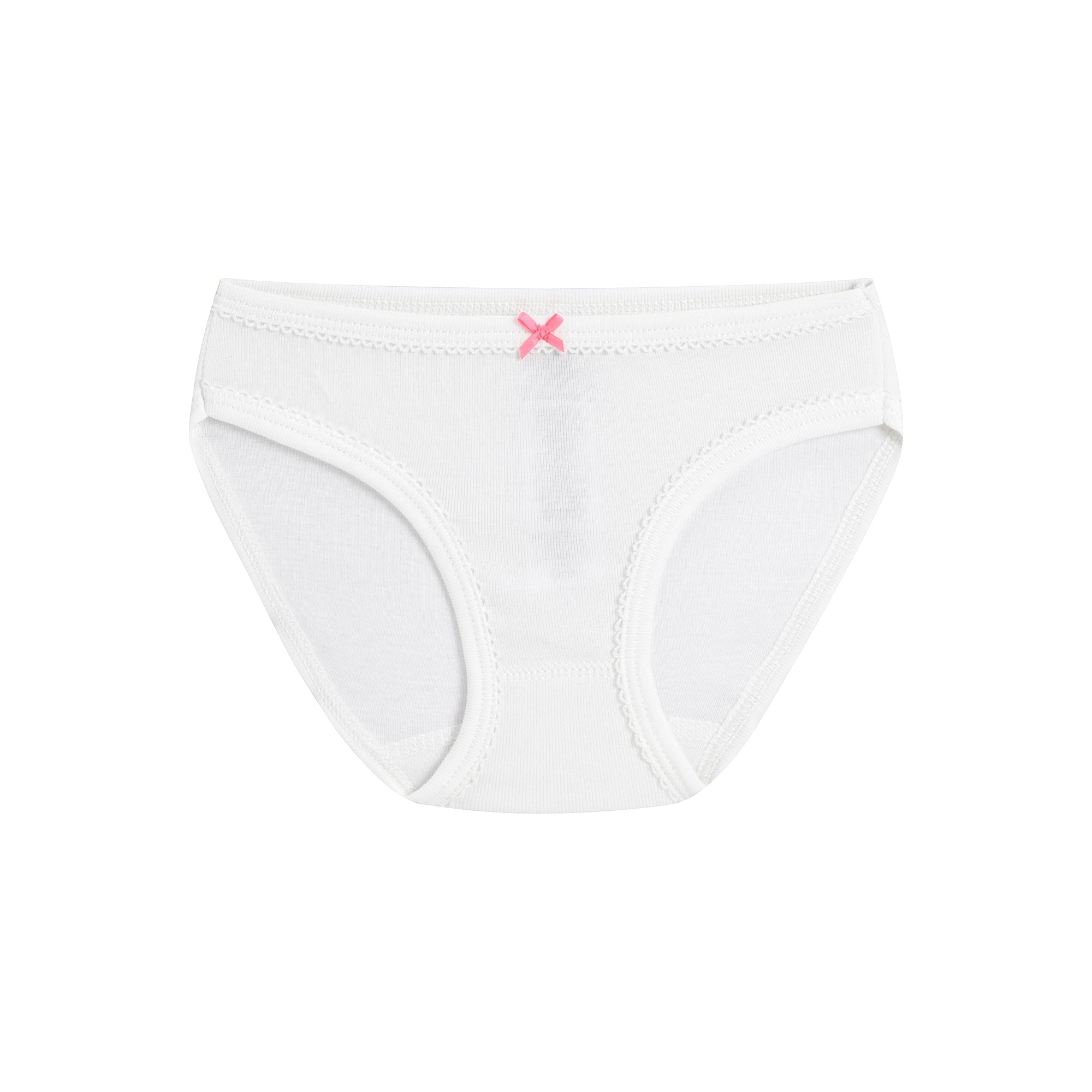 Girls White Cotton Underwear Set (3 Pack)