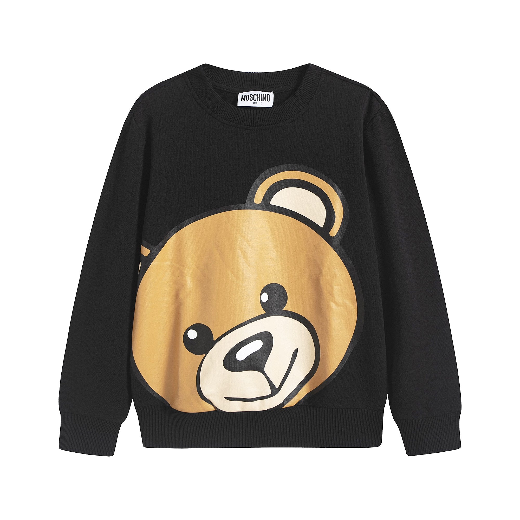 Boys & Girls Black Bear Cotton Sweatshirt