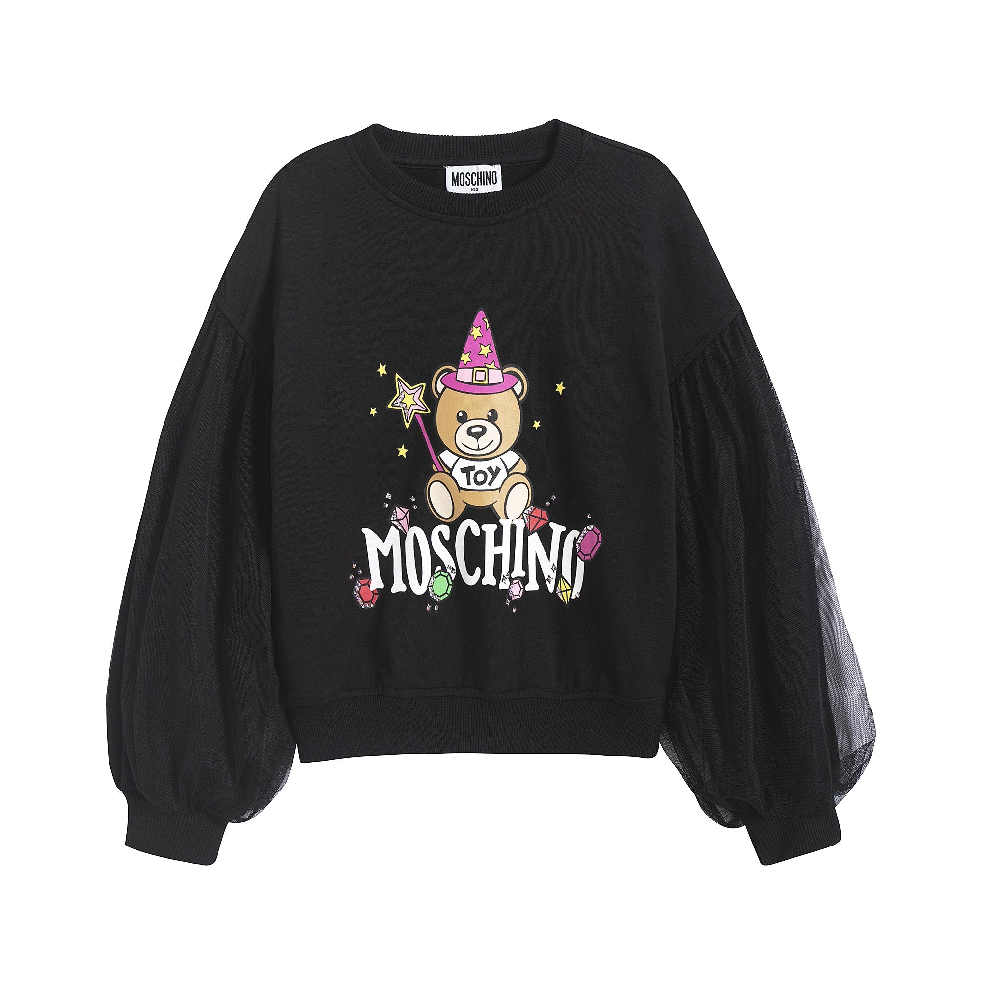 Girls Black Logo Cotton Set