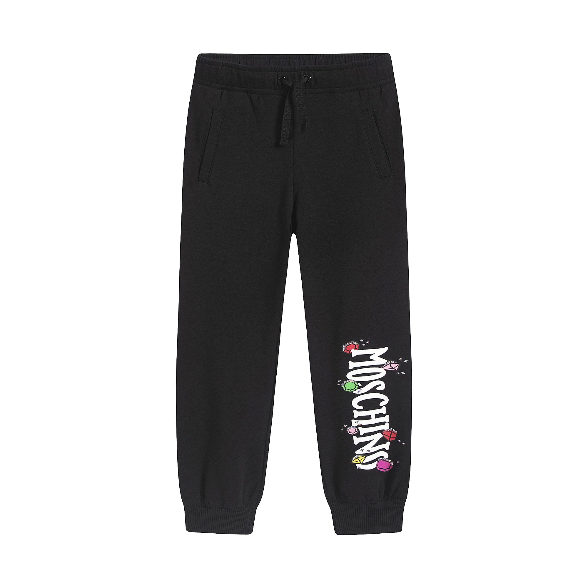 Girls Black Logo Cotton Set