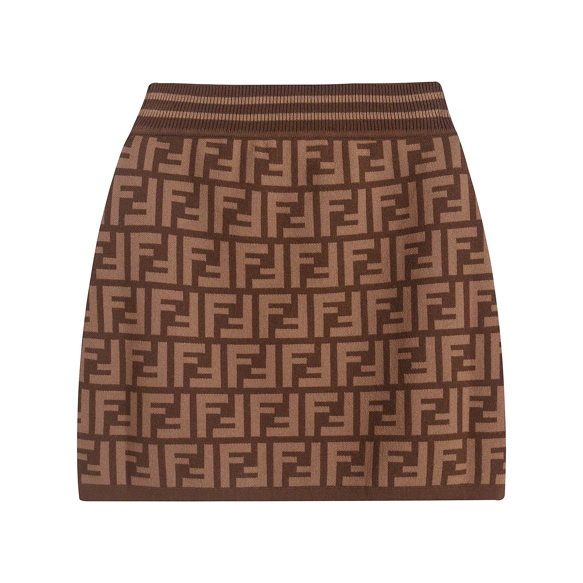 Girls Brown FF Knit Skirt