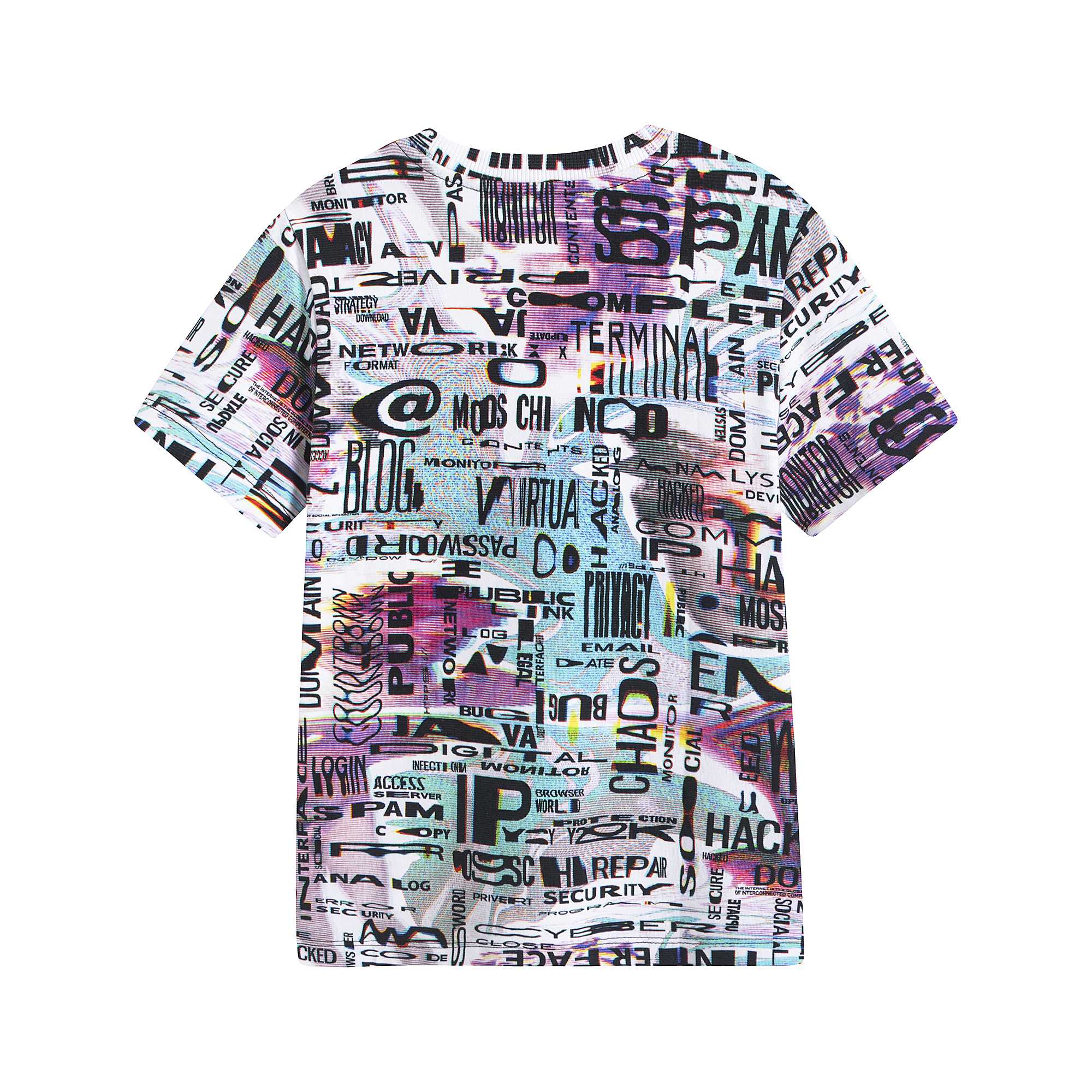 Boys Multicolor Logo Cotton T-Shirt