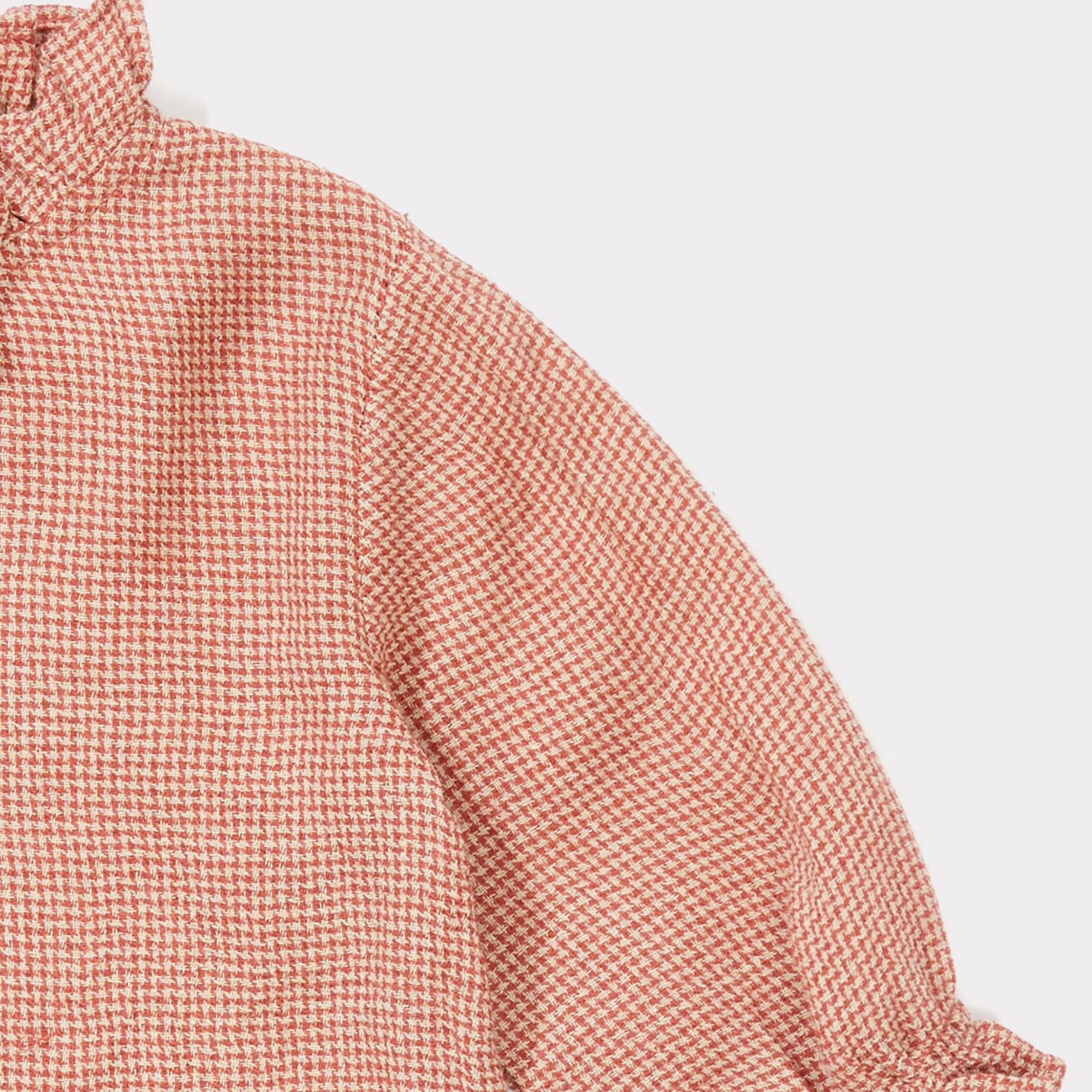 Baby Girls Peach Mirco Houndstooth Blouse