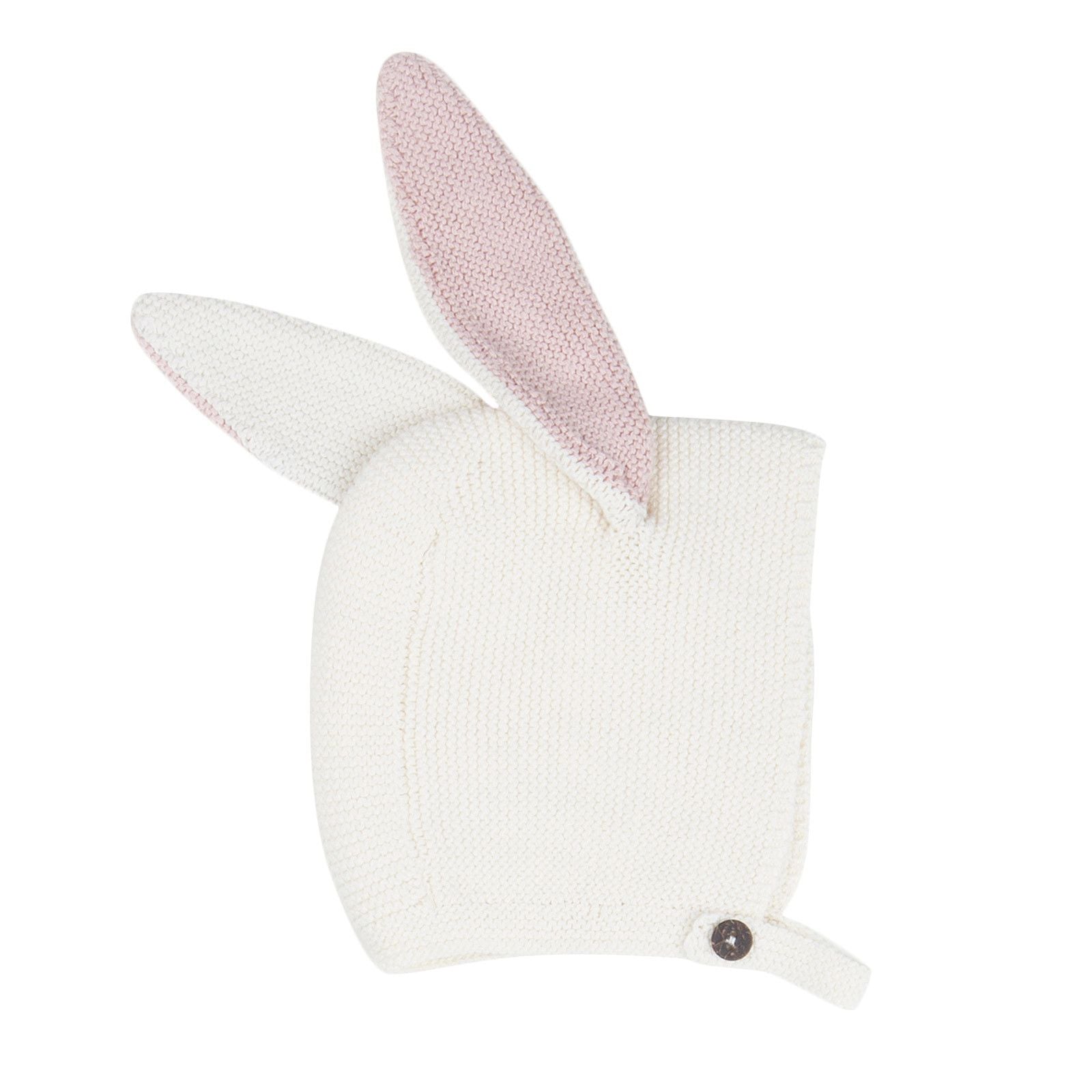 Baby White Alpaga Wool Bunny Ears Earflaps Hats - CÉMAROSE | Children's Fashion Store - 1