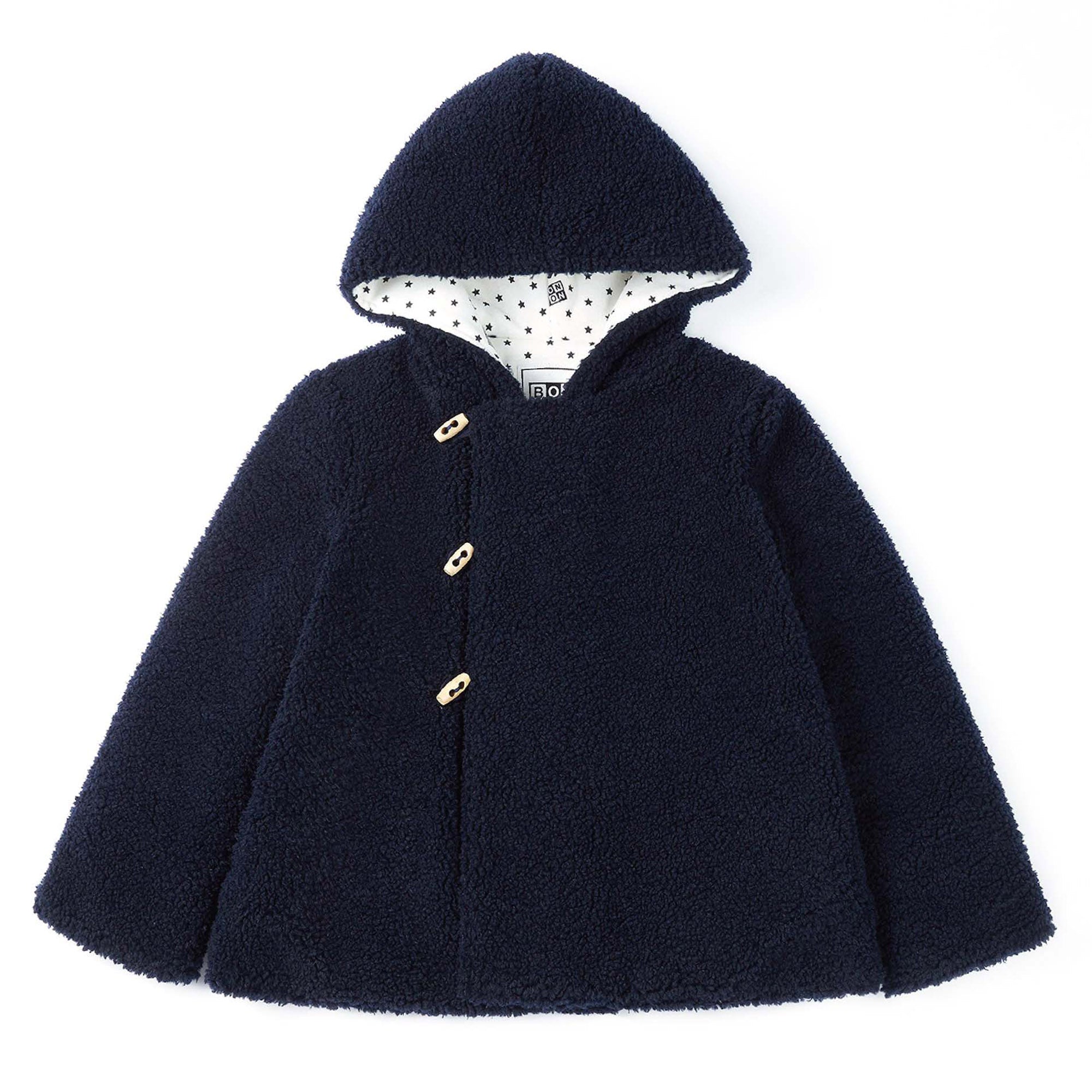 Girls Blue Hooded Coat