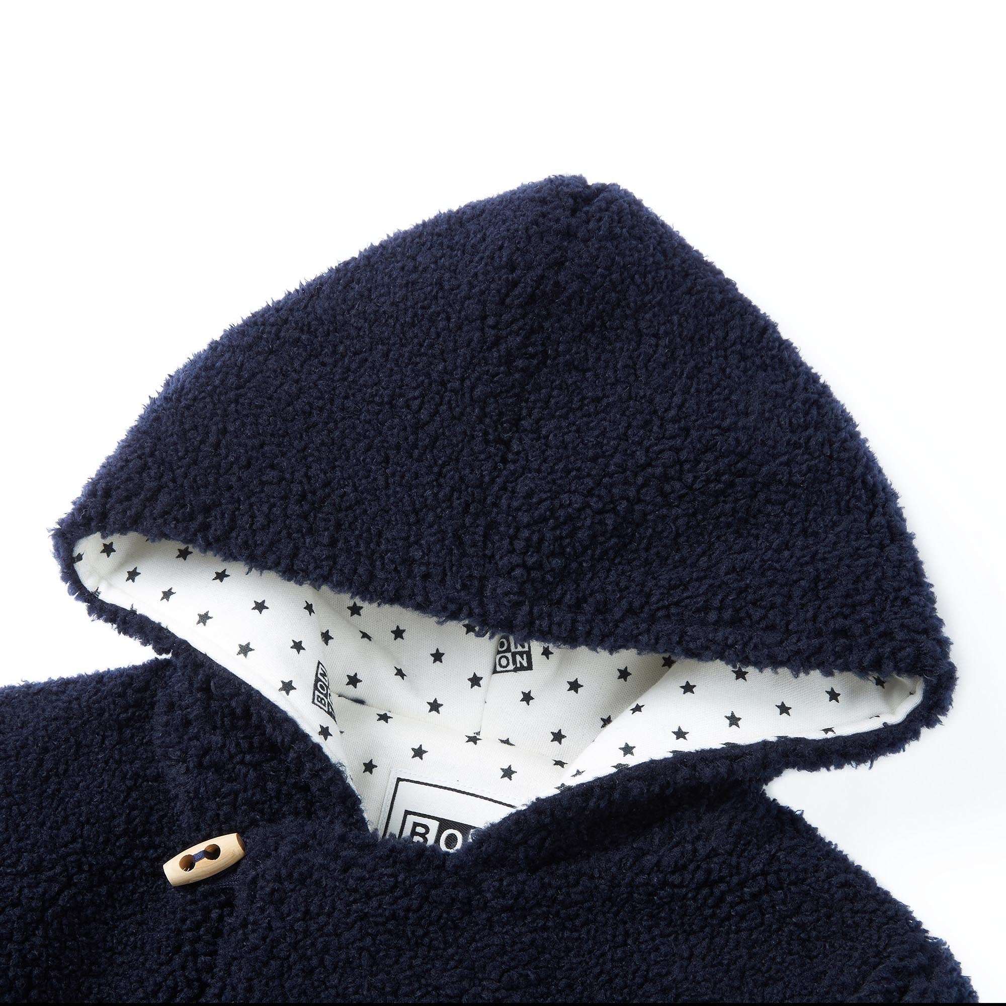 Girls Blue Hooded Coat
