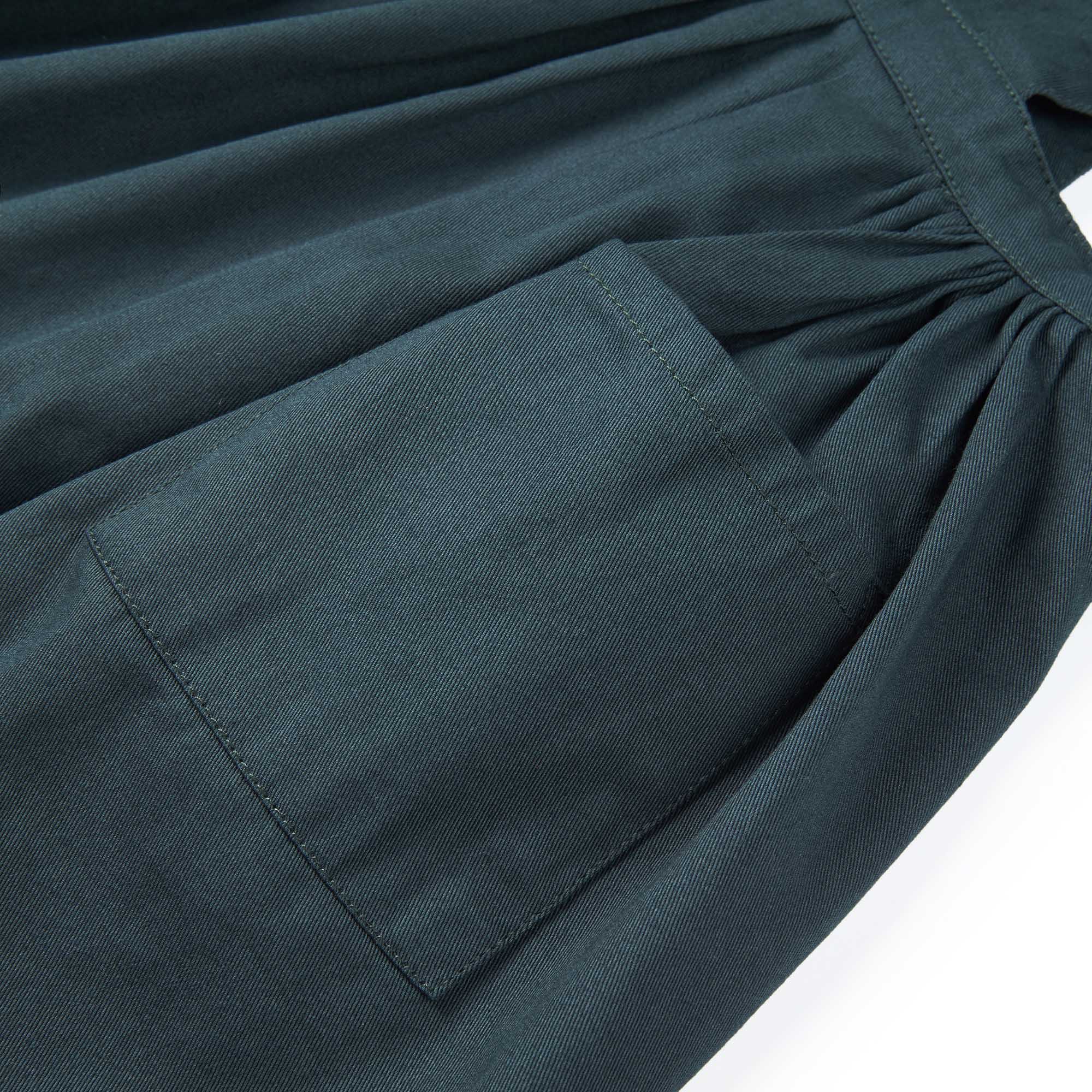 Girls Dark Grey Strap Cotton Skirt