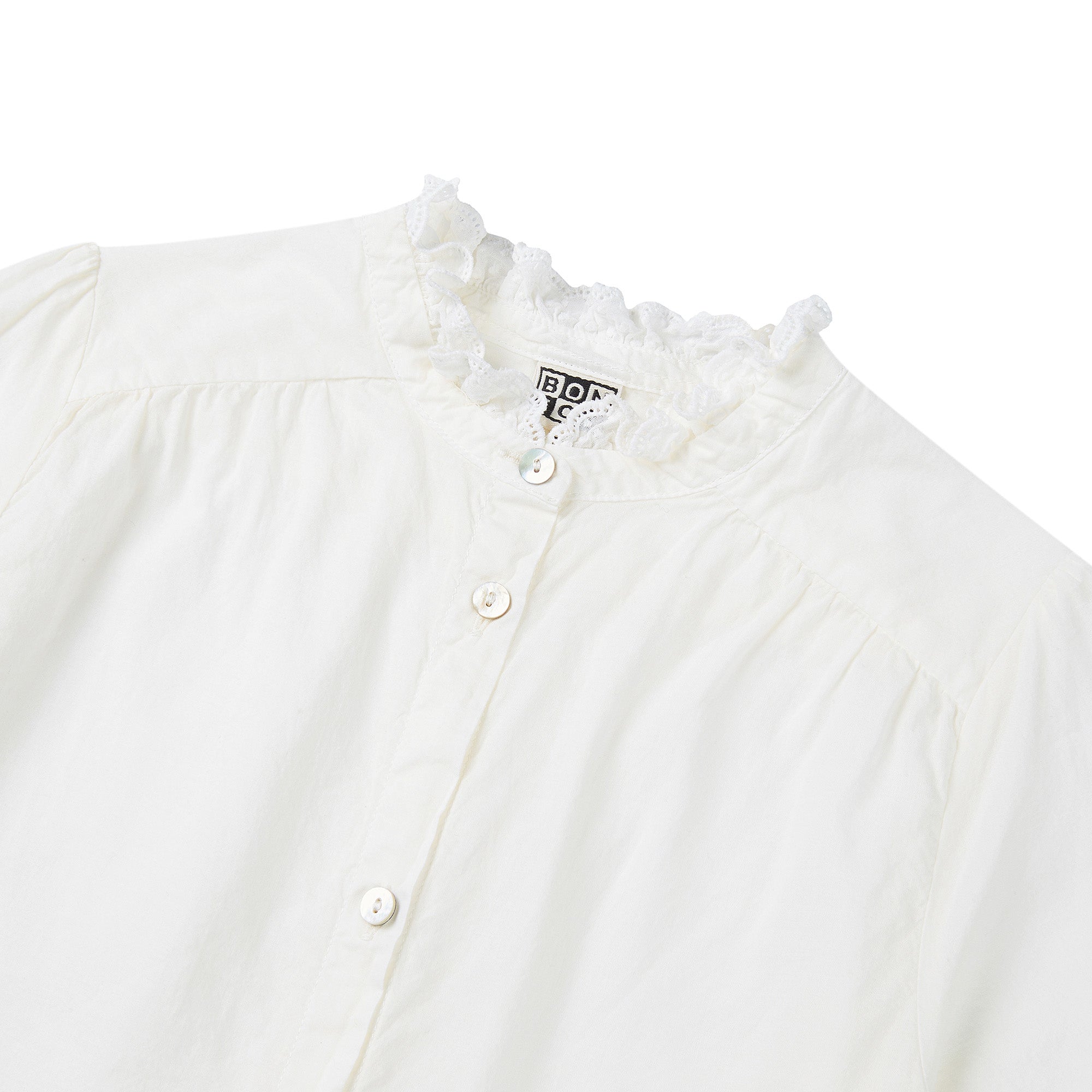 Girls White Cotton Blouse