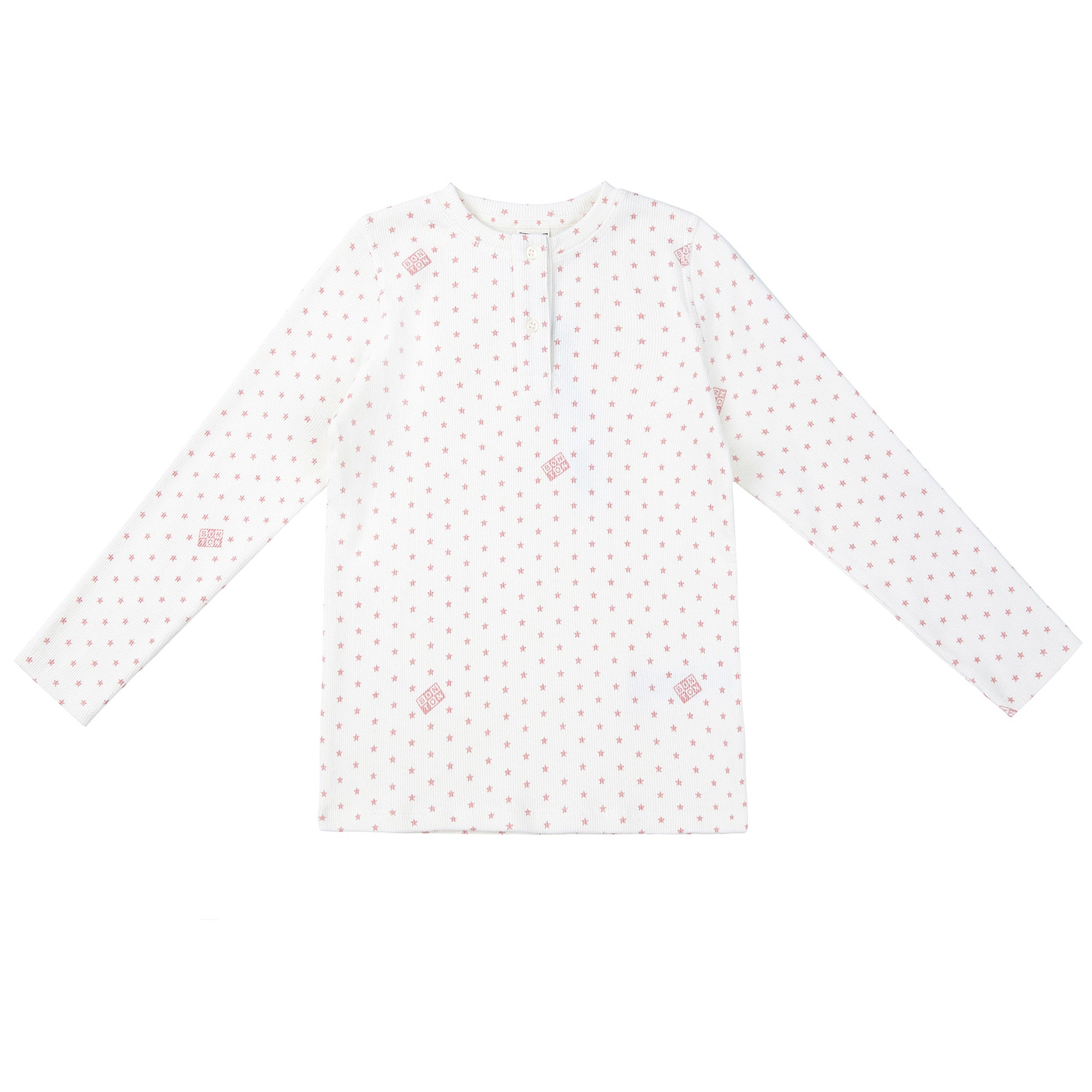 Girls White Star Cotton Nightwear Set