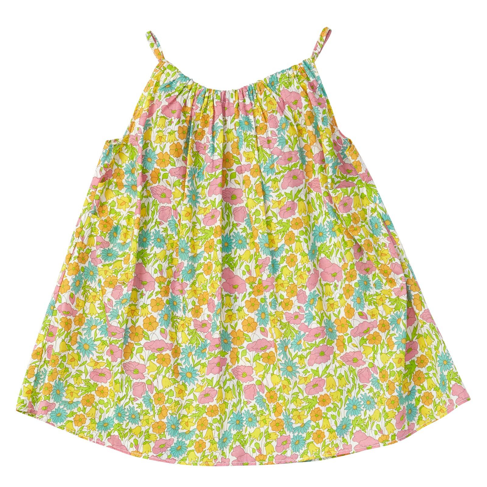 Baby Girls Yellow&Pink Poppy Printed Dress - CÉMAROSE | Children's Fashion Store