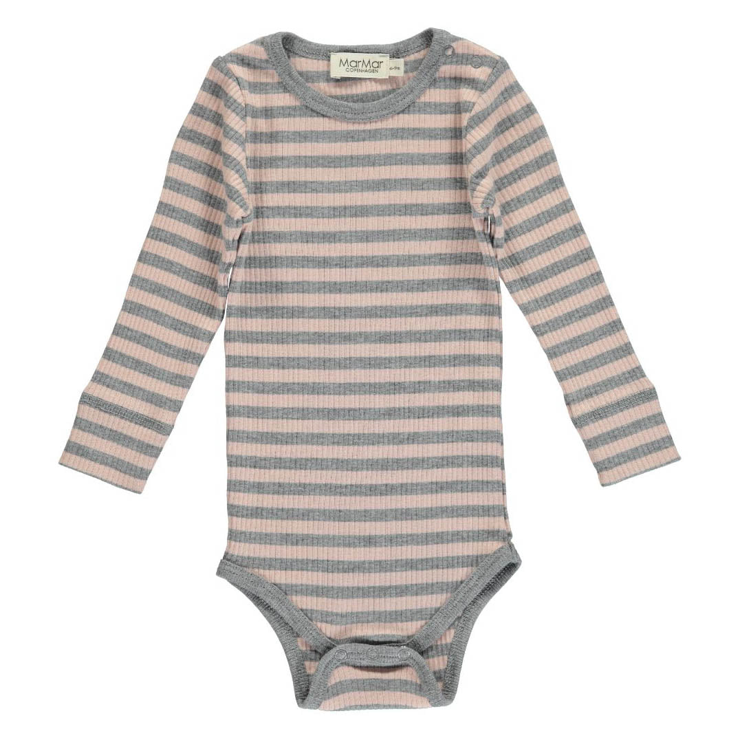 Baby Boys & Girls Grey Stripes Babysuit