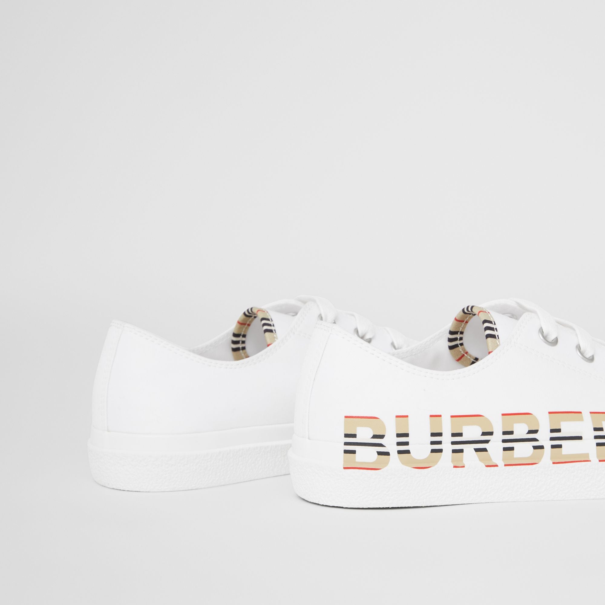Boys & Girls White Logo Shoes