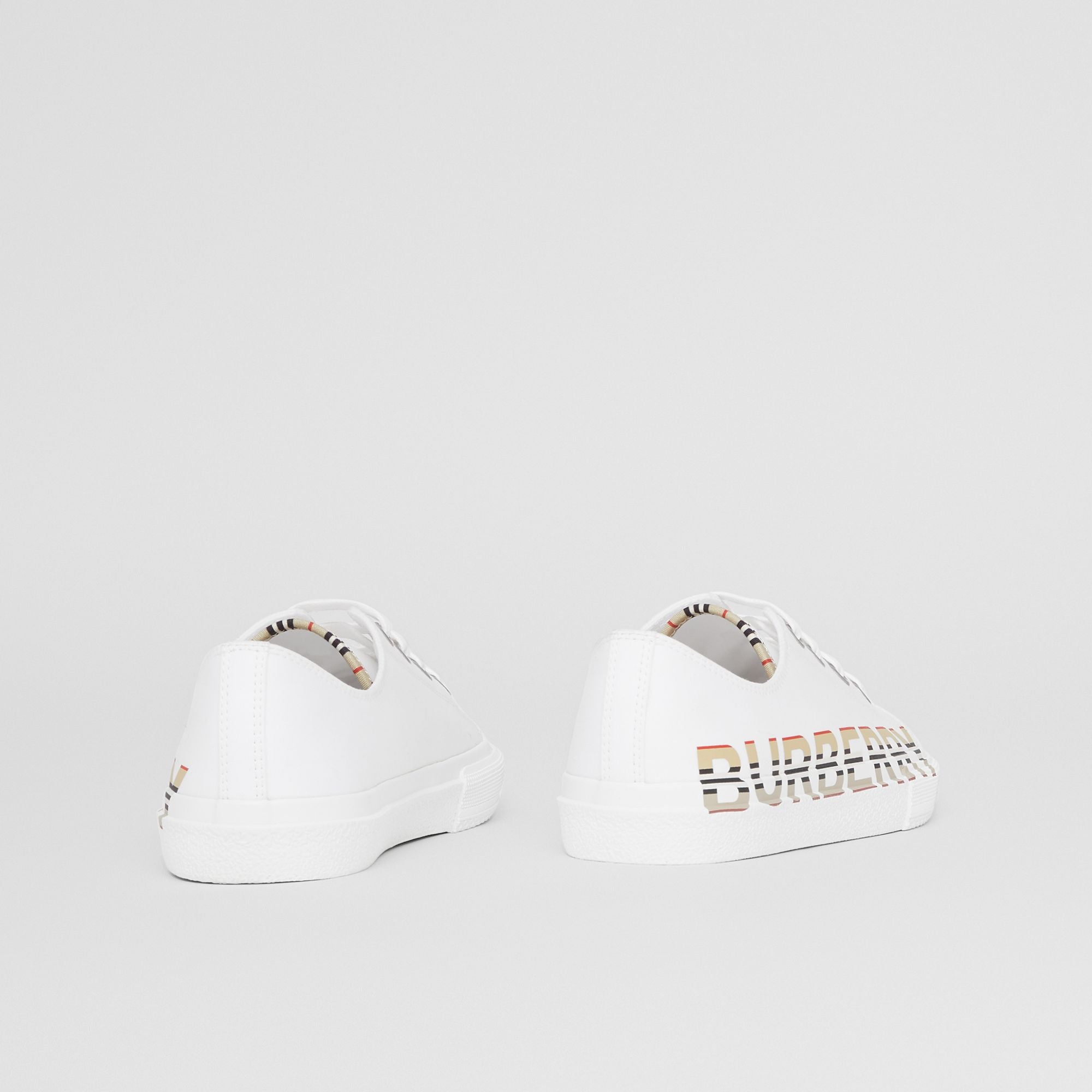 Boys & Girls White Logo Shoes