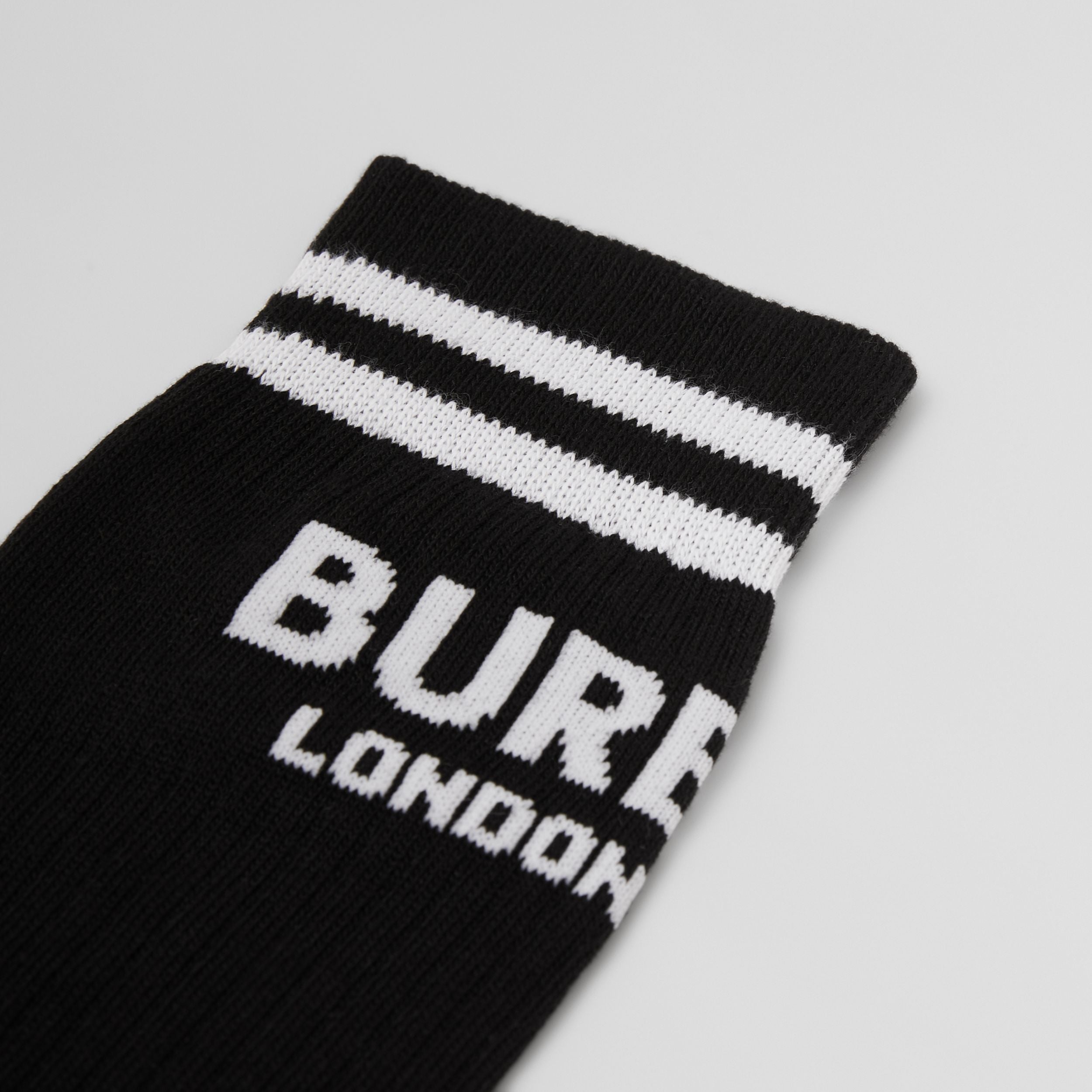 Boys & Girls Black Cotton Sock Set (2 Pack)