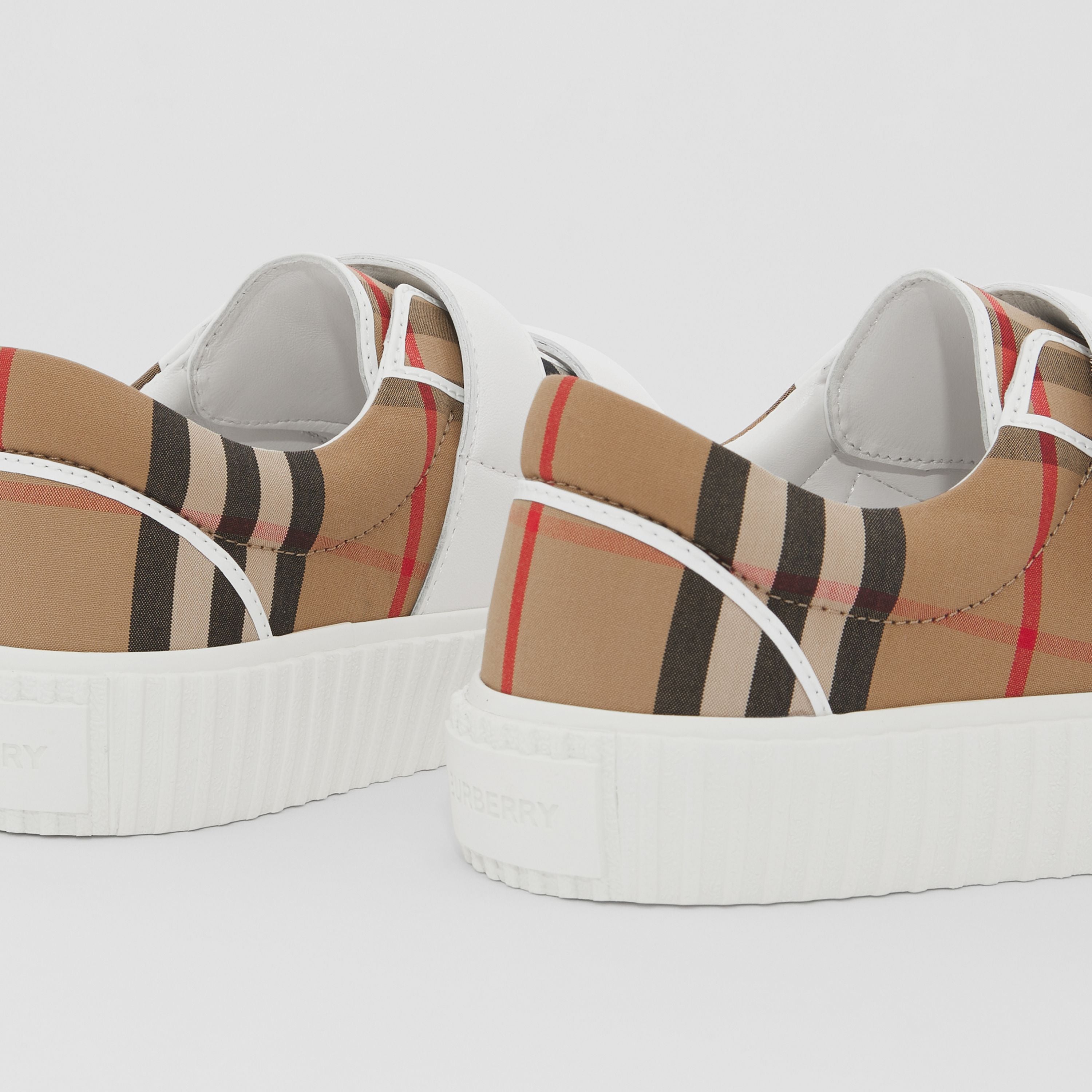 Boys & Girls Beige Check Shoes