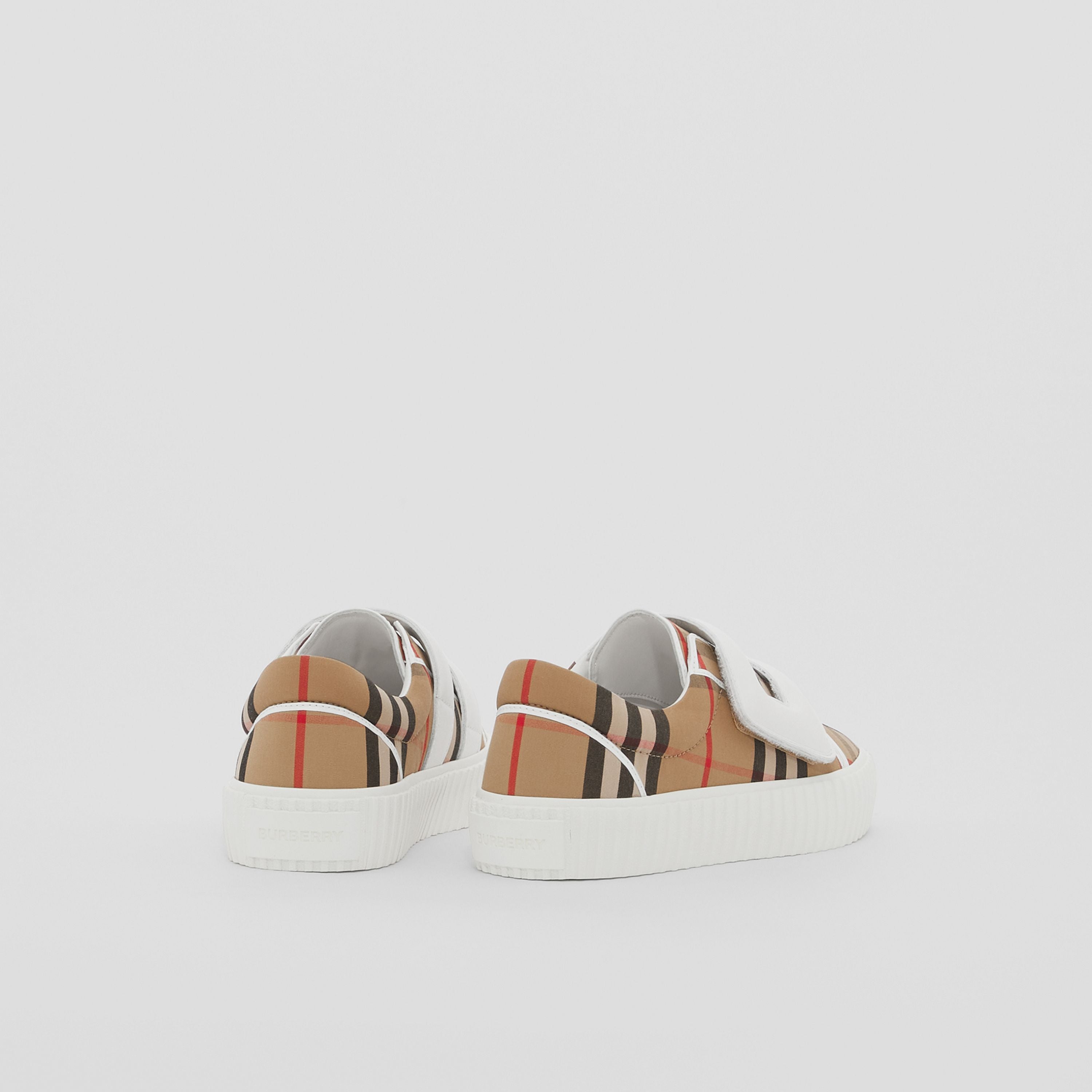 Boys & Girls Beige Check Shoes