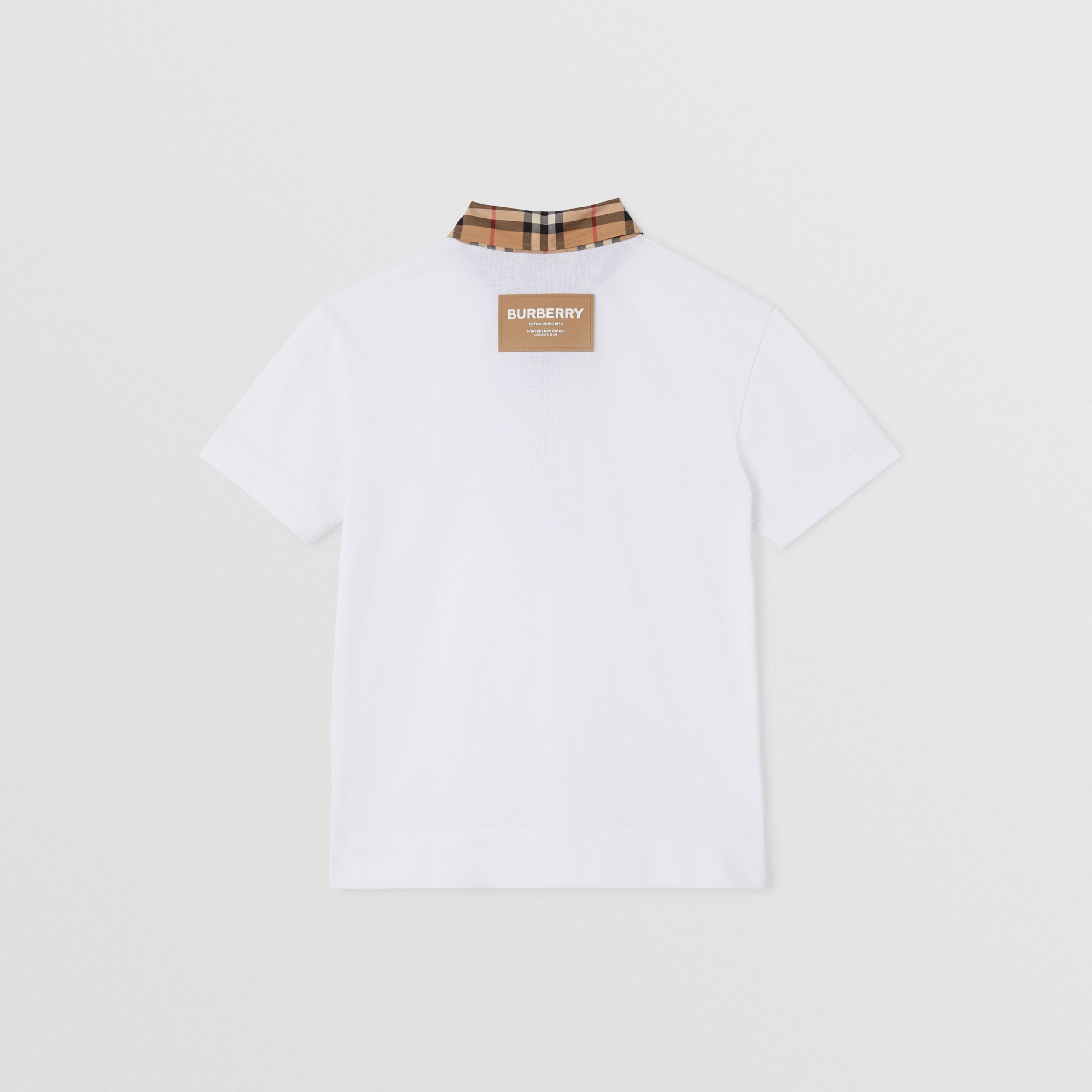 Boys White Logo Polo Shirt