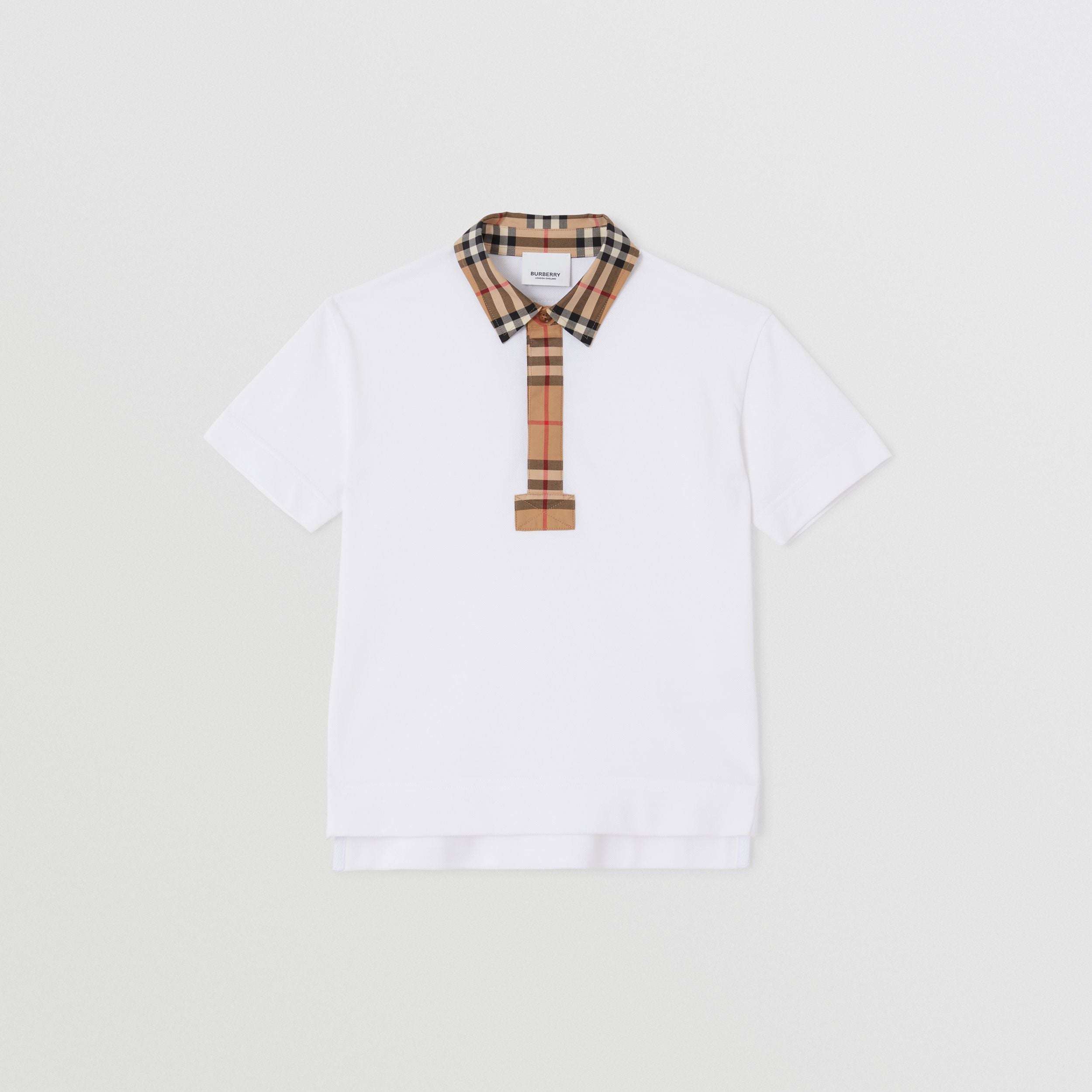 Boys White Logo Polo Shirt