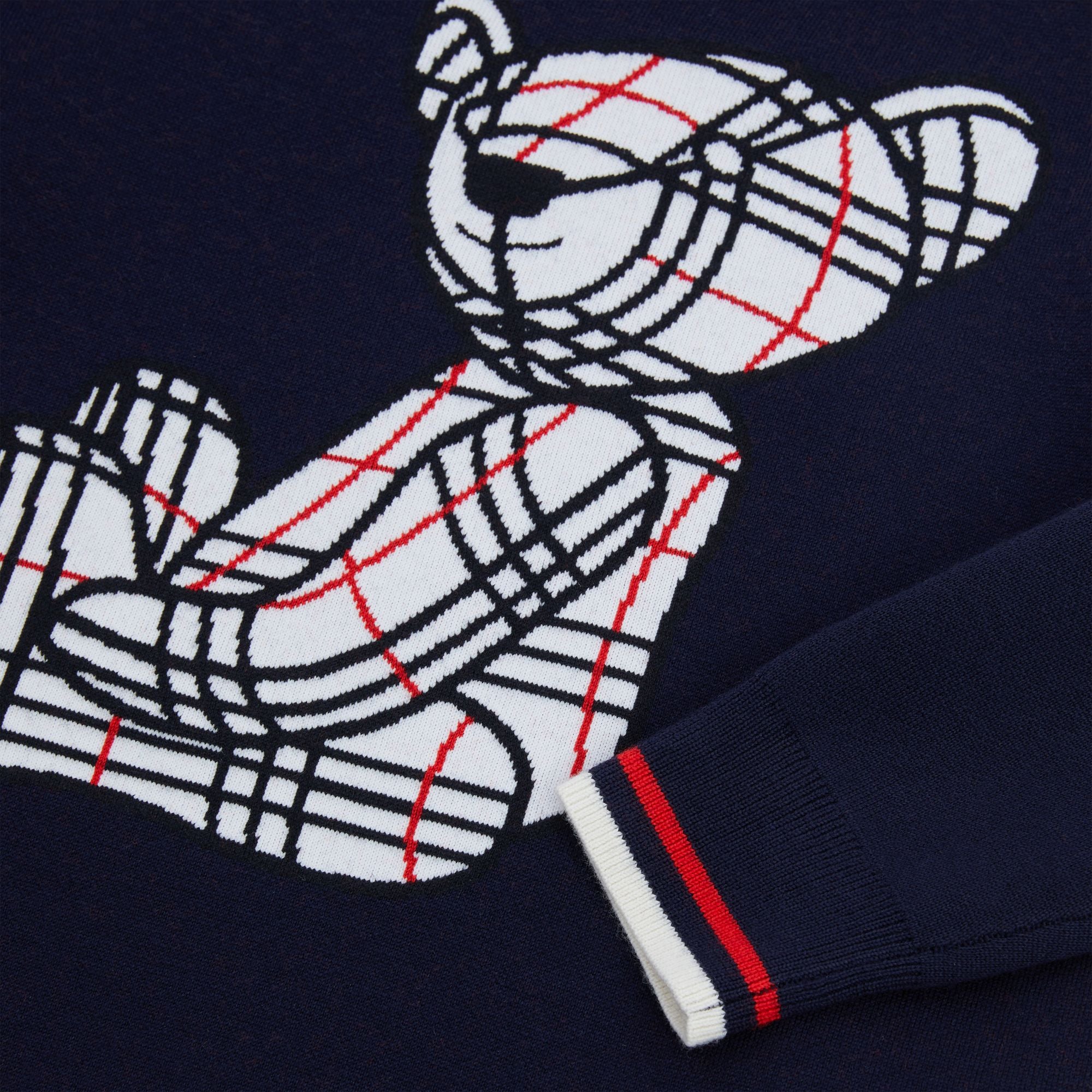 Boys Navy Bear Wool Sweater