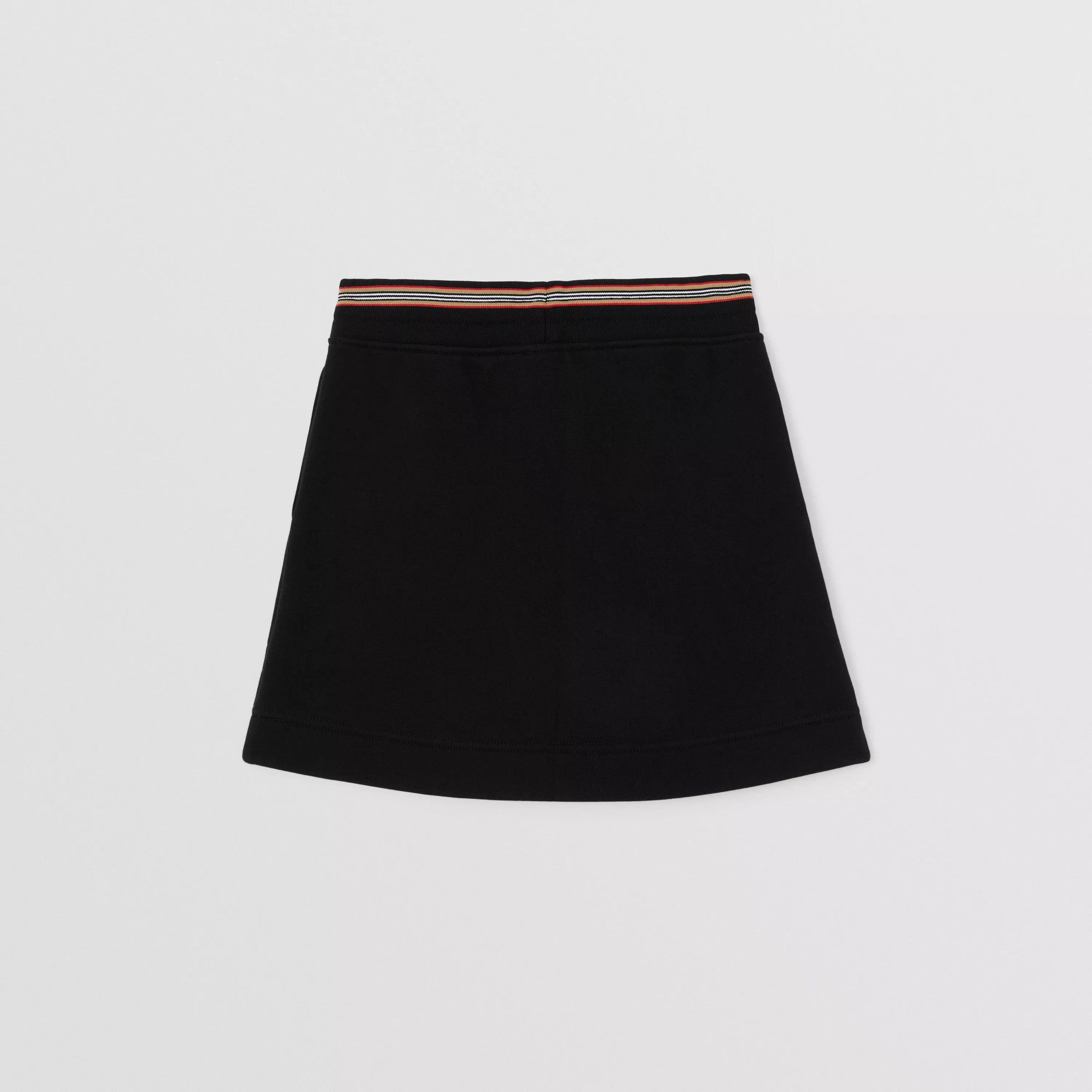 Girls Black Logo Cotton Skirt