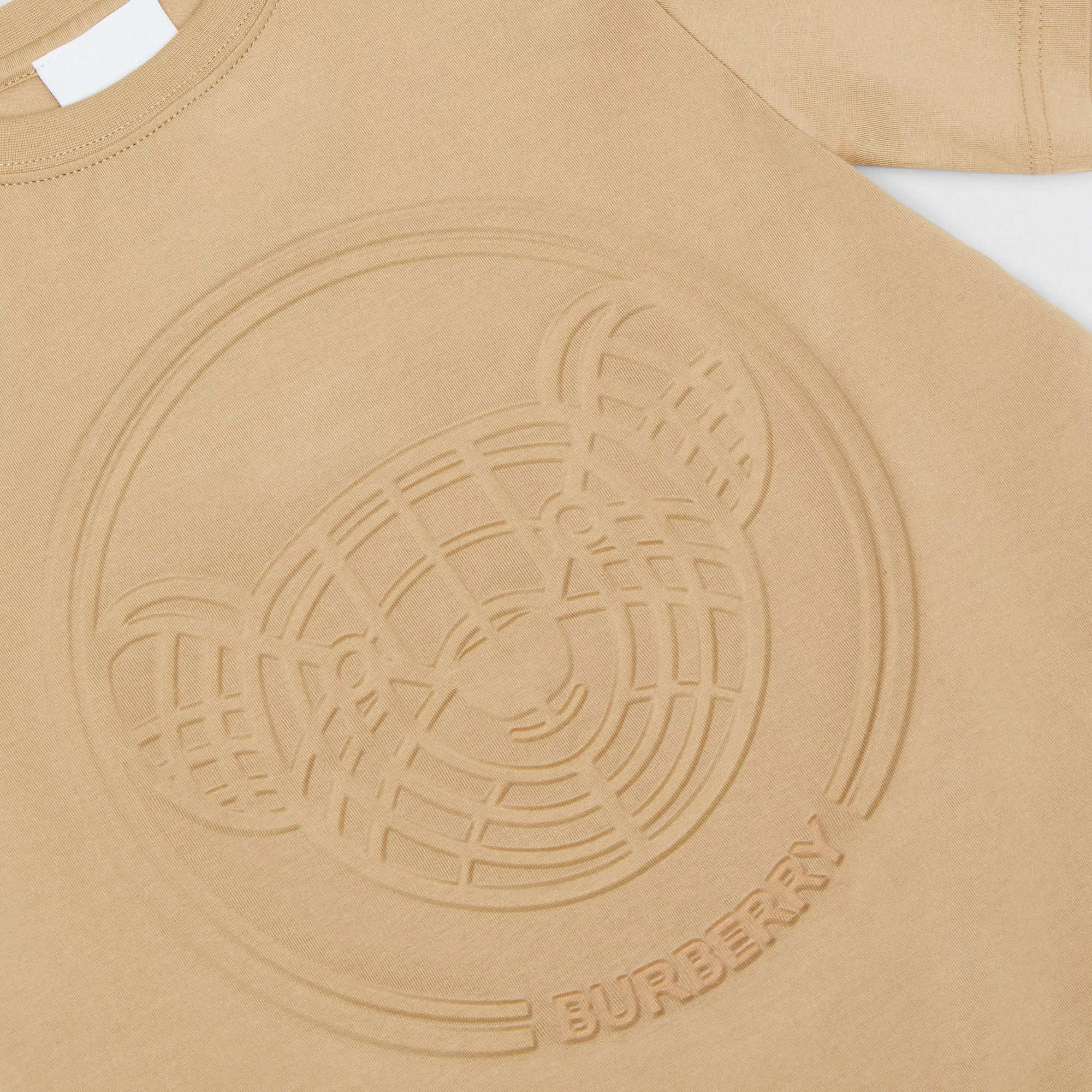 Boys & Girls Beige Logo Cotton T-Shirt