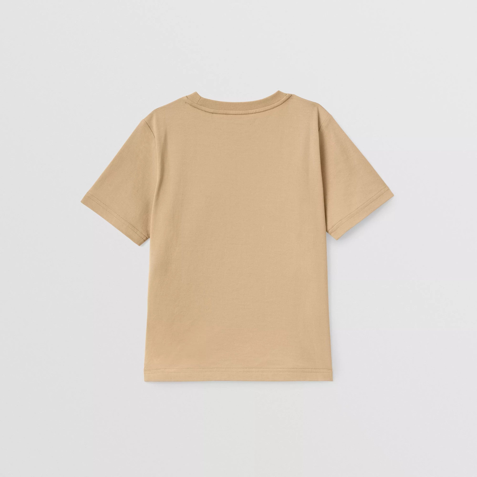 Boys & Girls Beige Logo Cotton T-Shirt