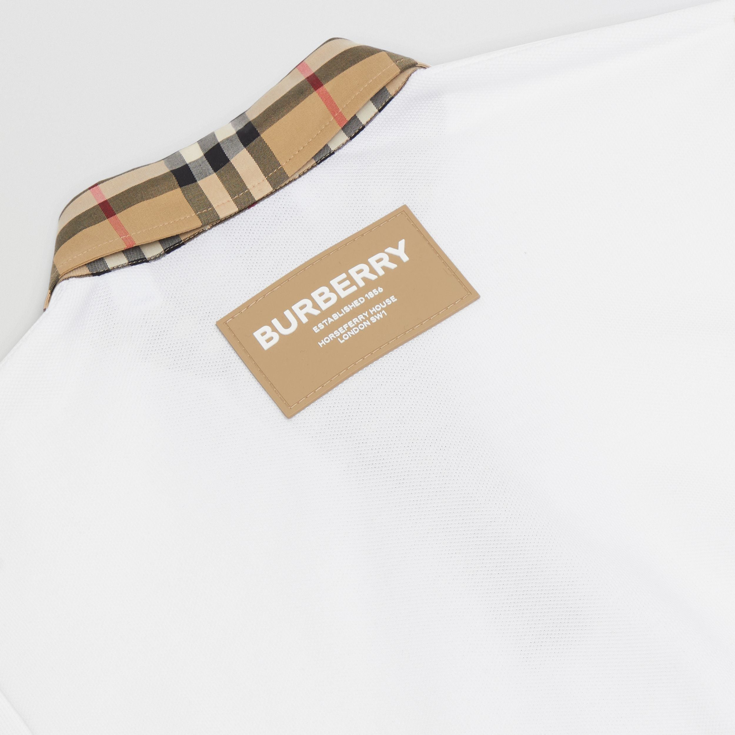 Girls White Logo Cotton Dress