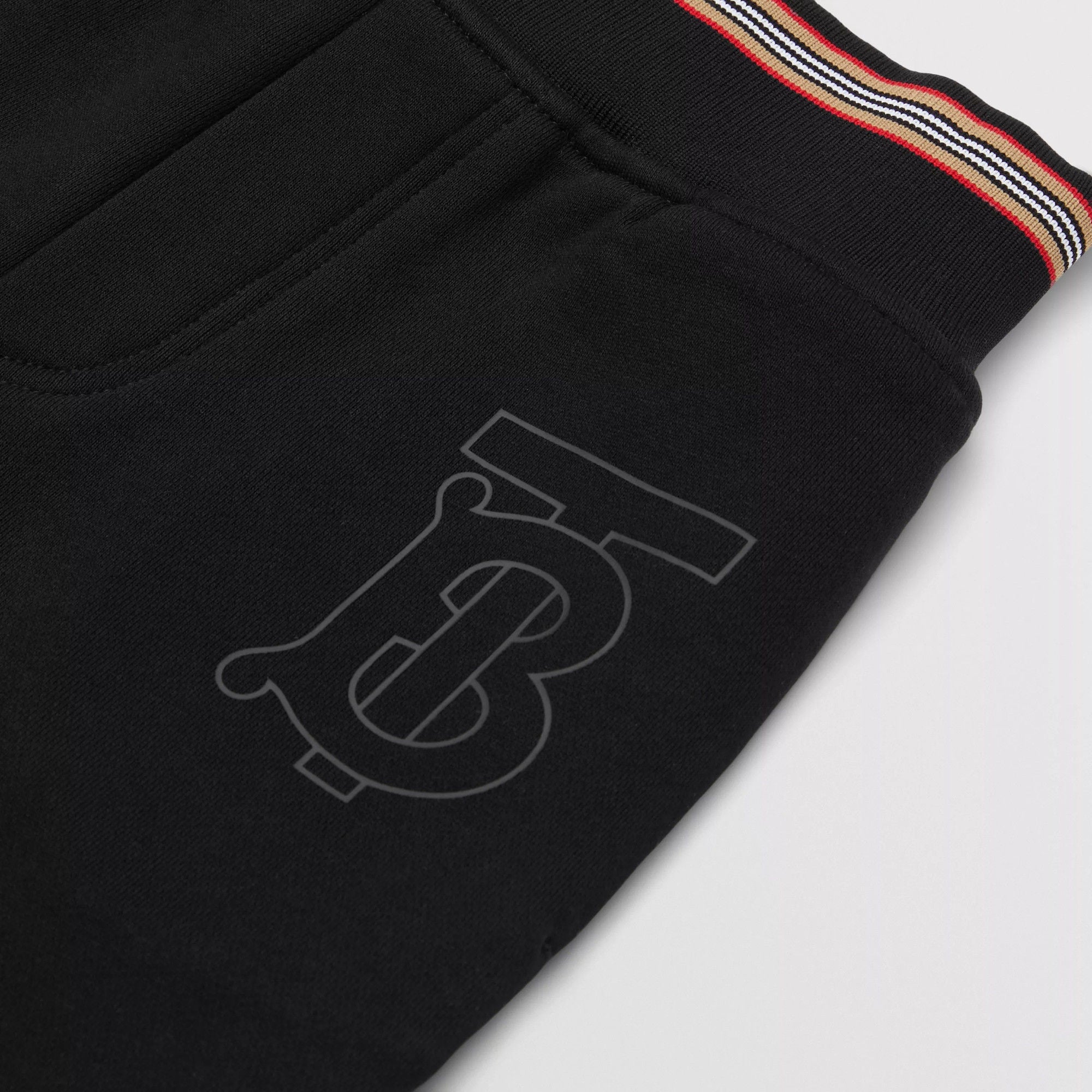 Boys & Girls Black Logo Cotton Trousers