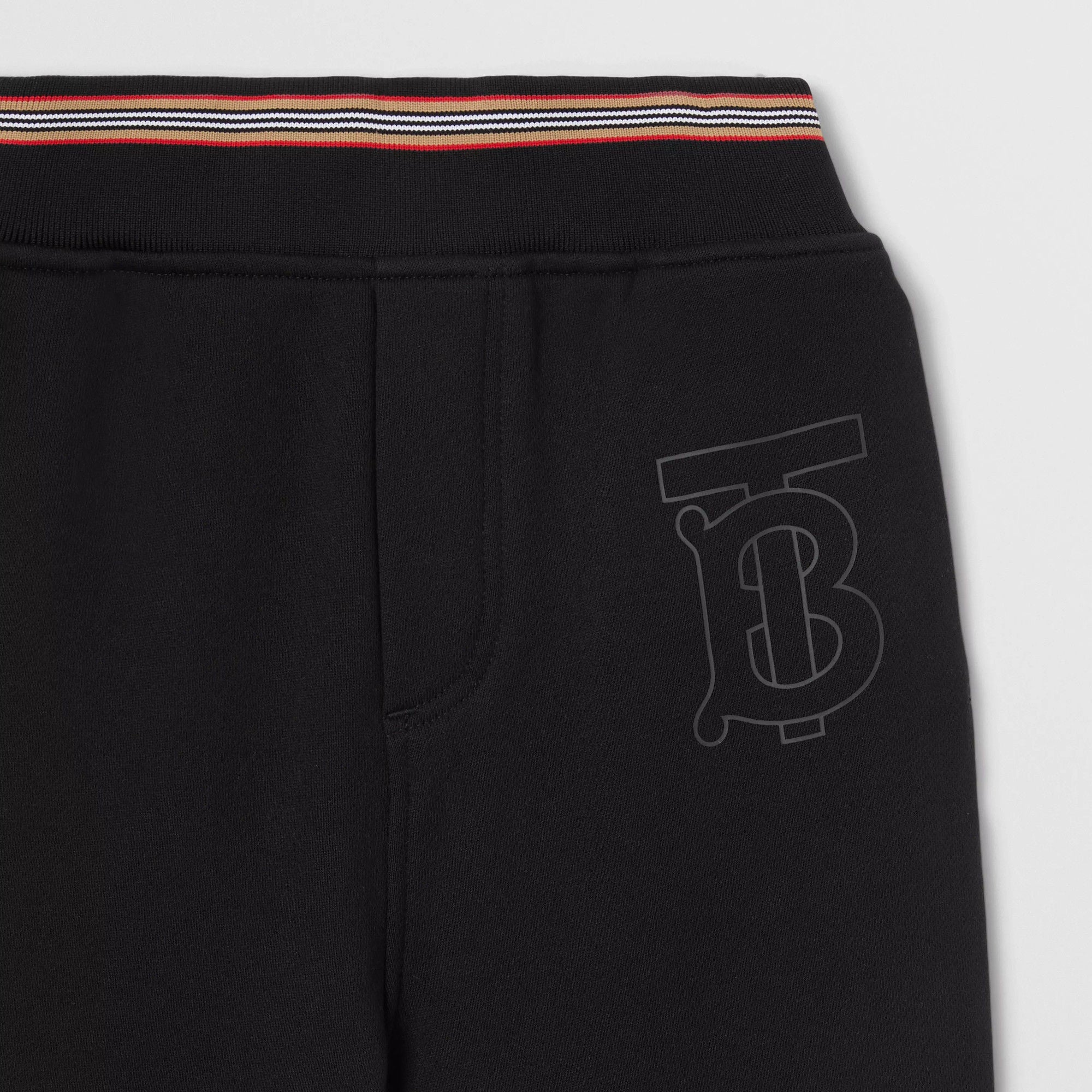 Boys & Girls Black Logo Cotton Trousers