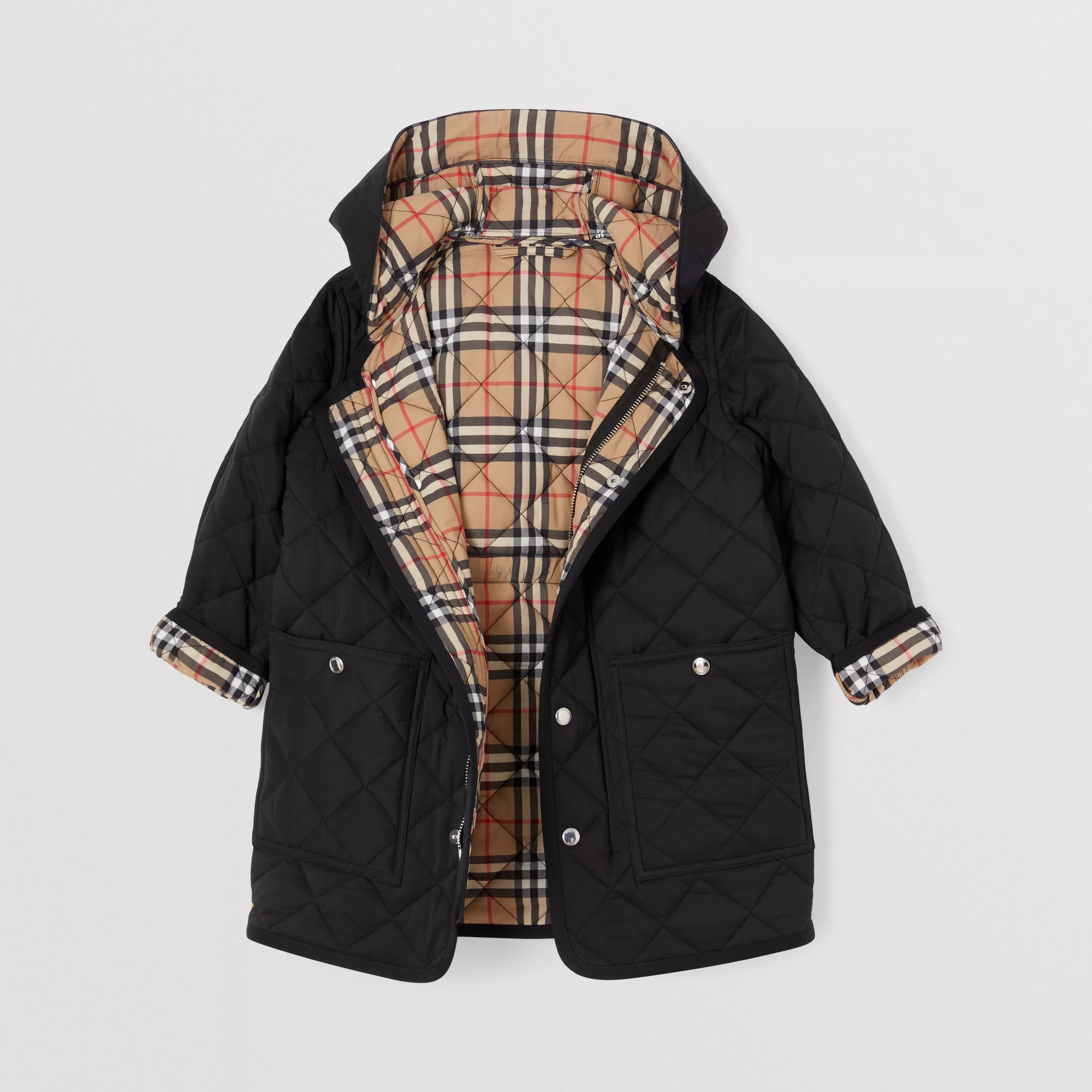 Boys & Girls Black Padded Coat