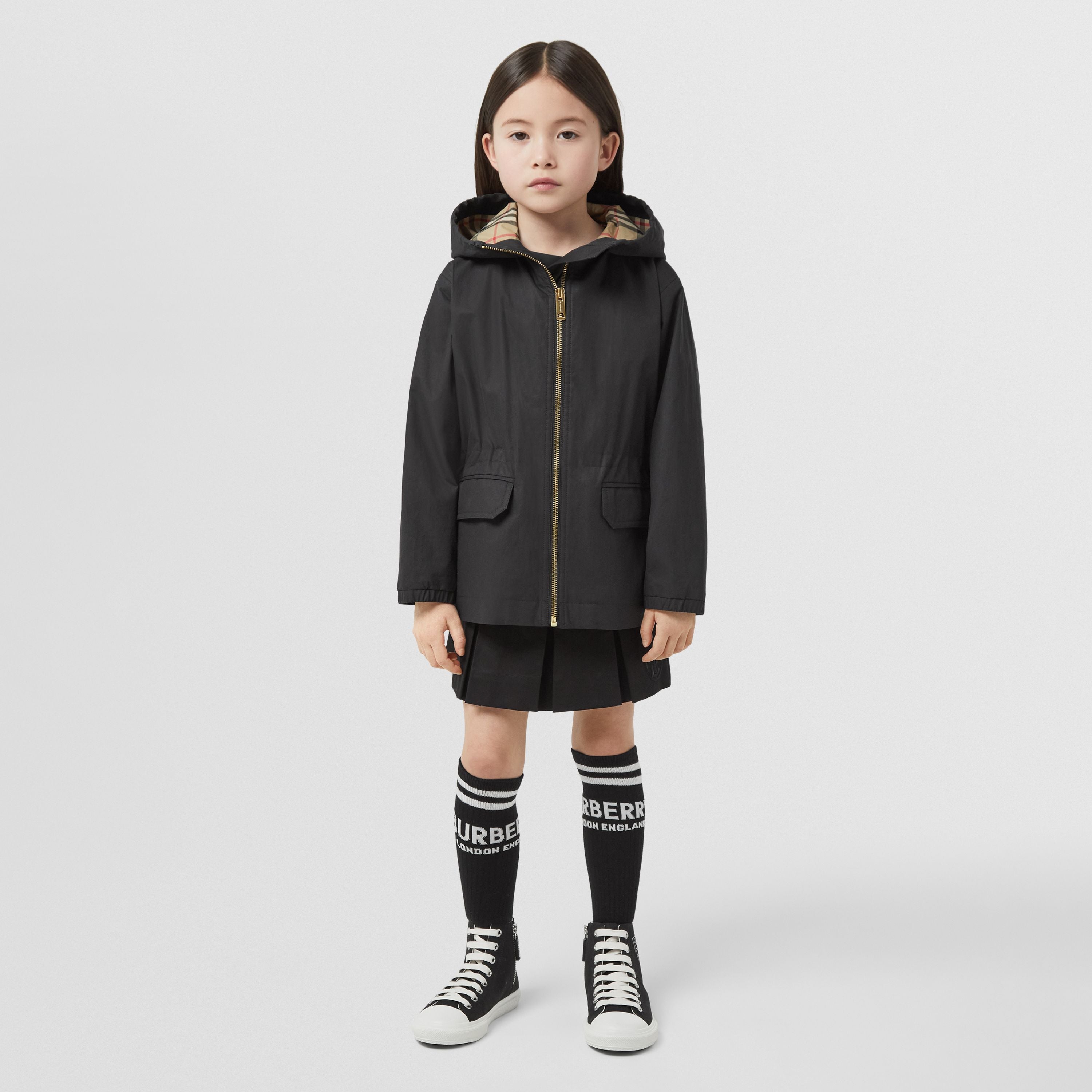 Girls Black Zip-Up Jacket