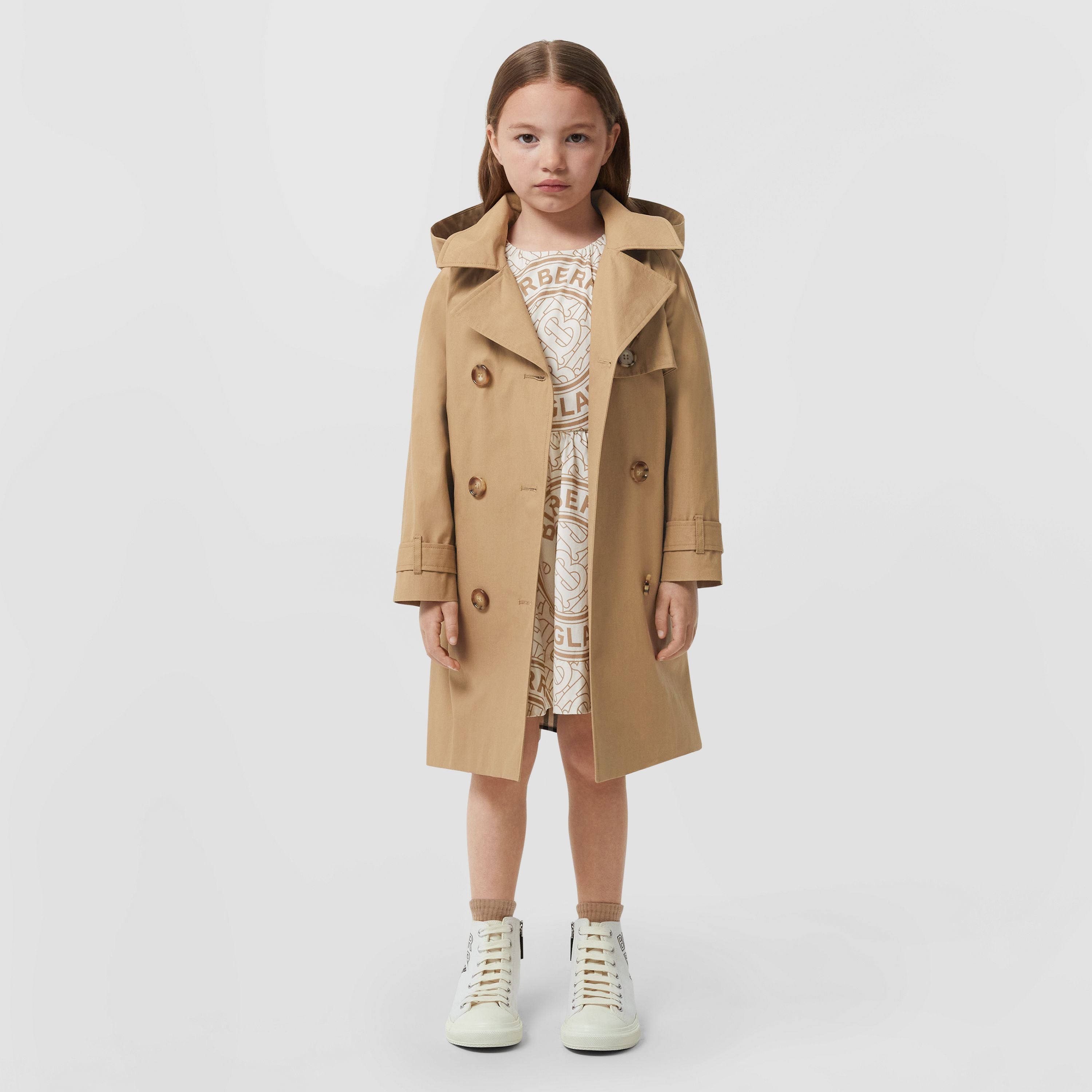 Girls Beige Windbreaker