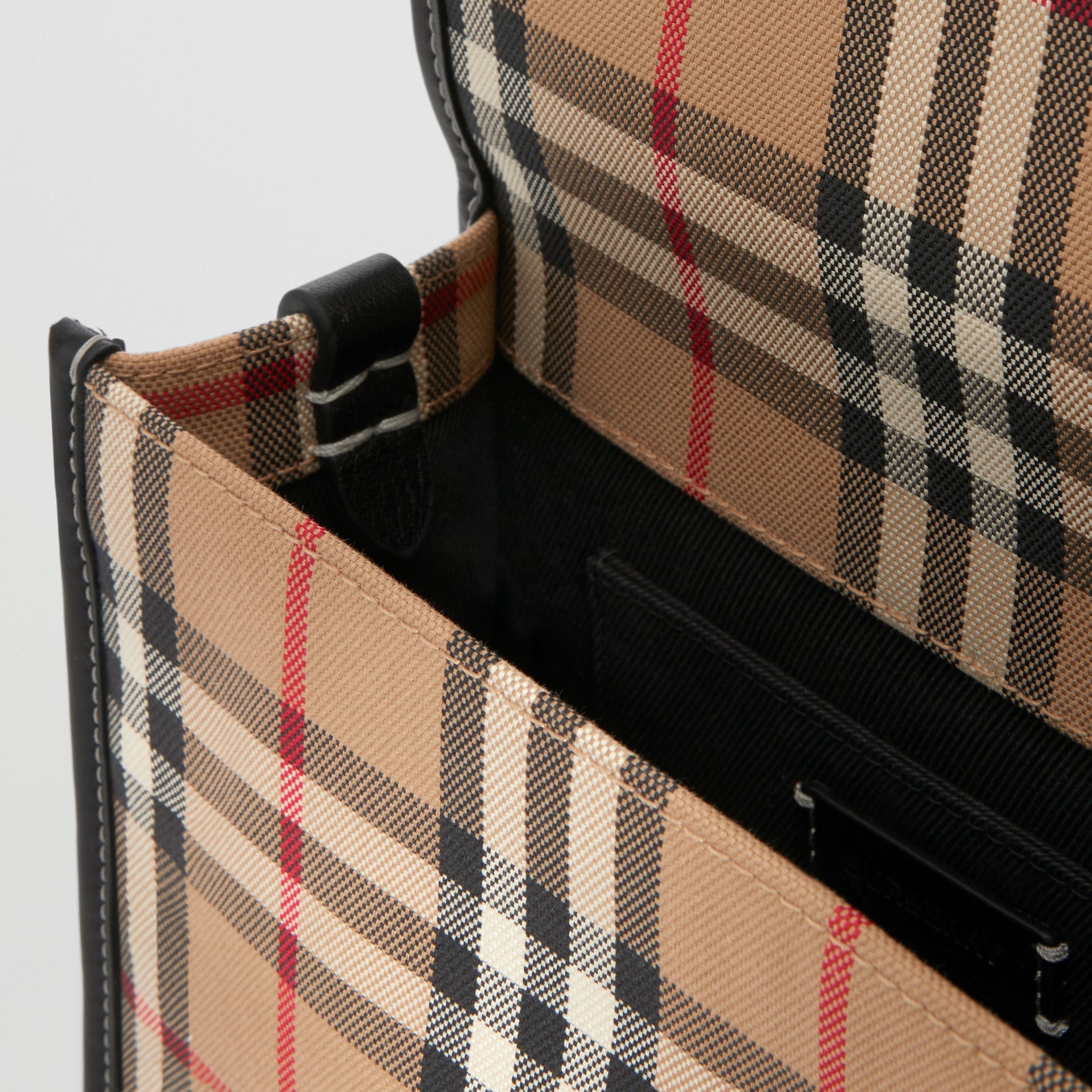 Girls Beige Check Crossbody Bag