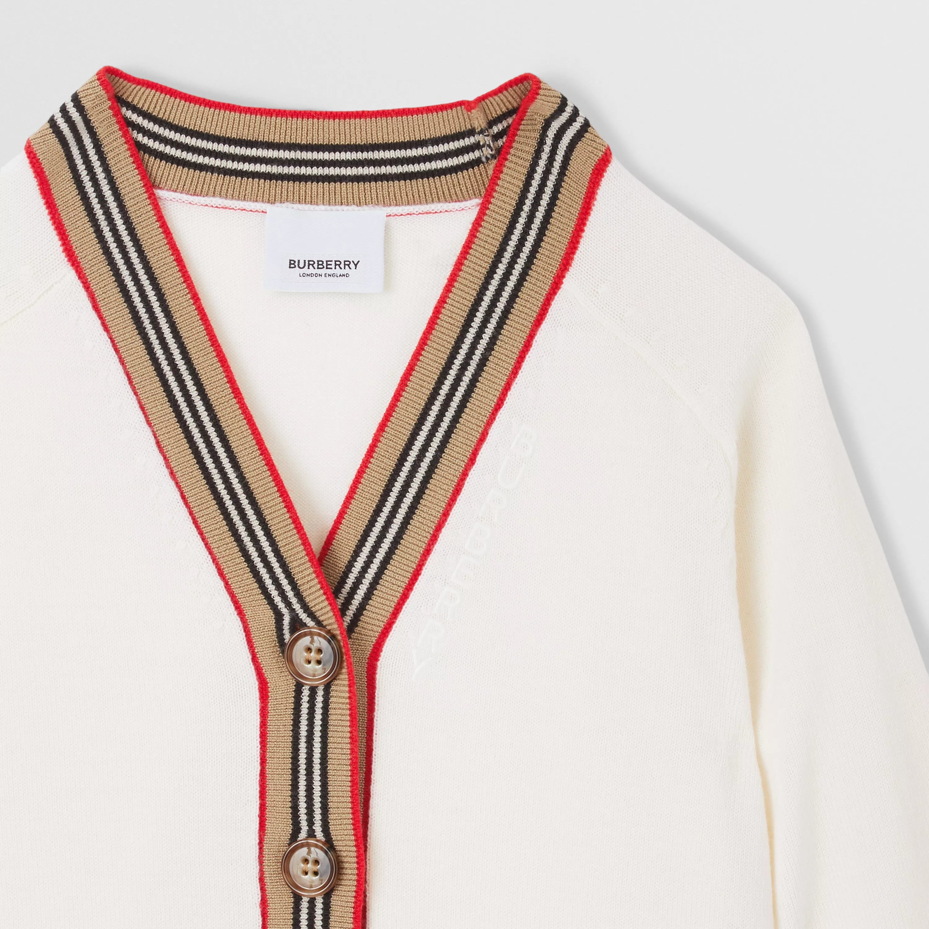 Girls Ivory Wool Cardigan