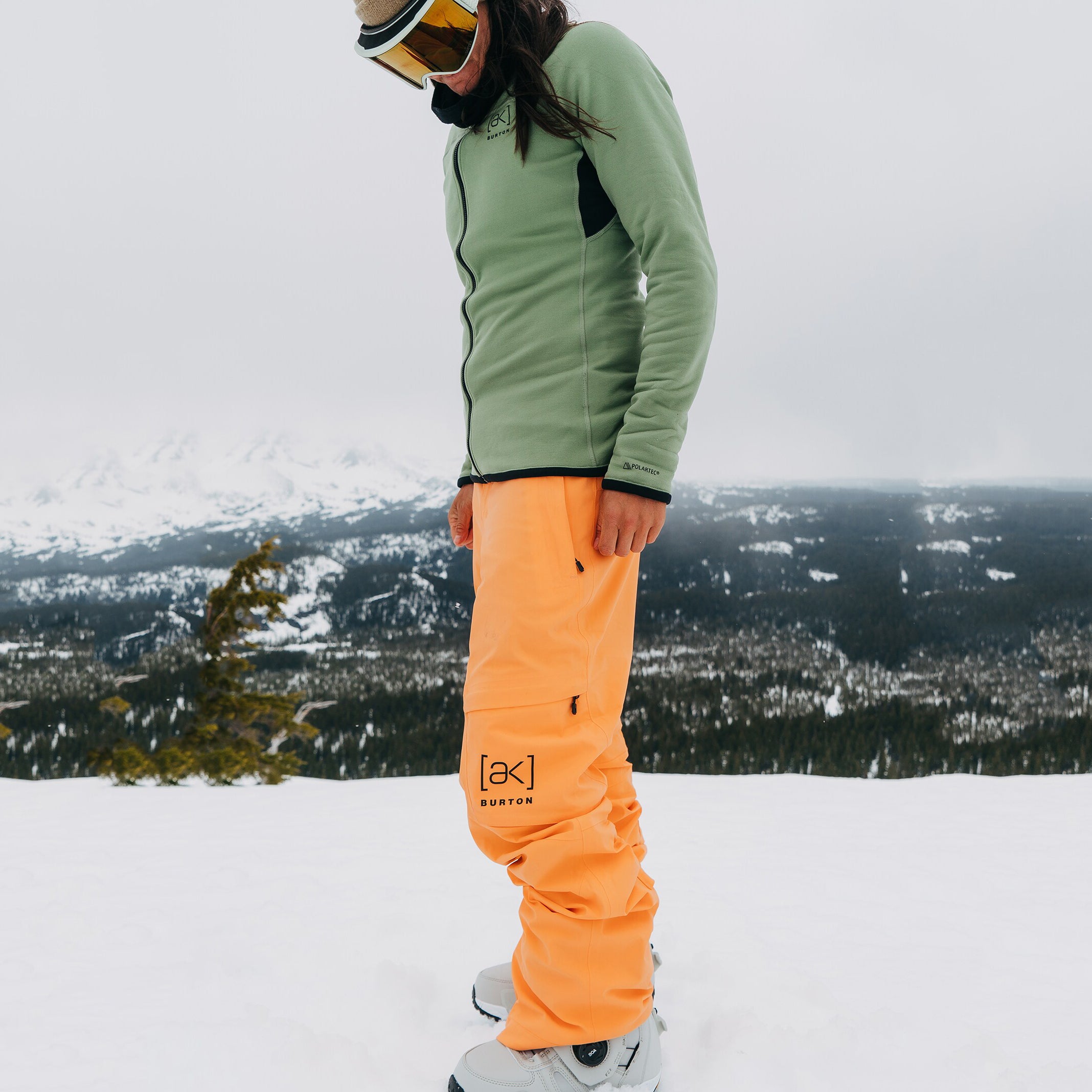 Girls Orange Snow Trousers