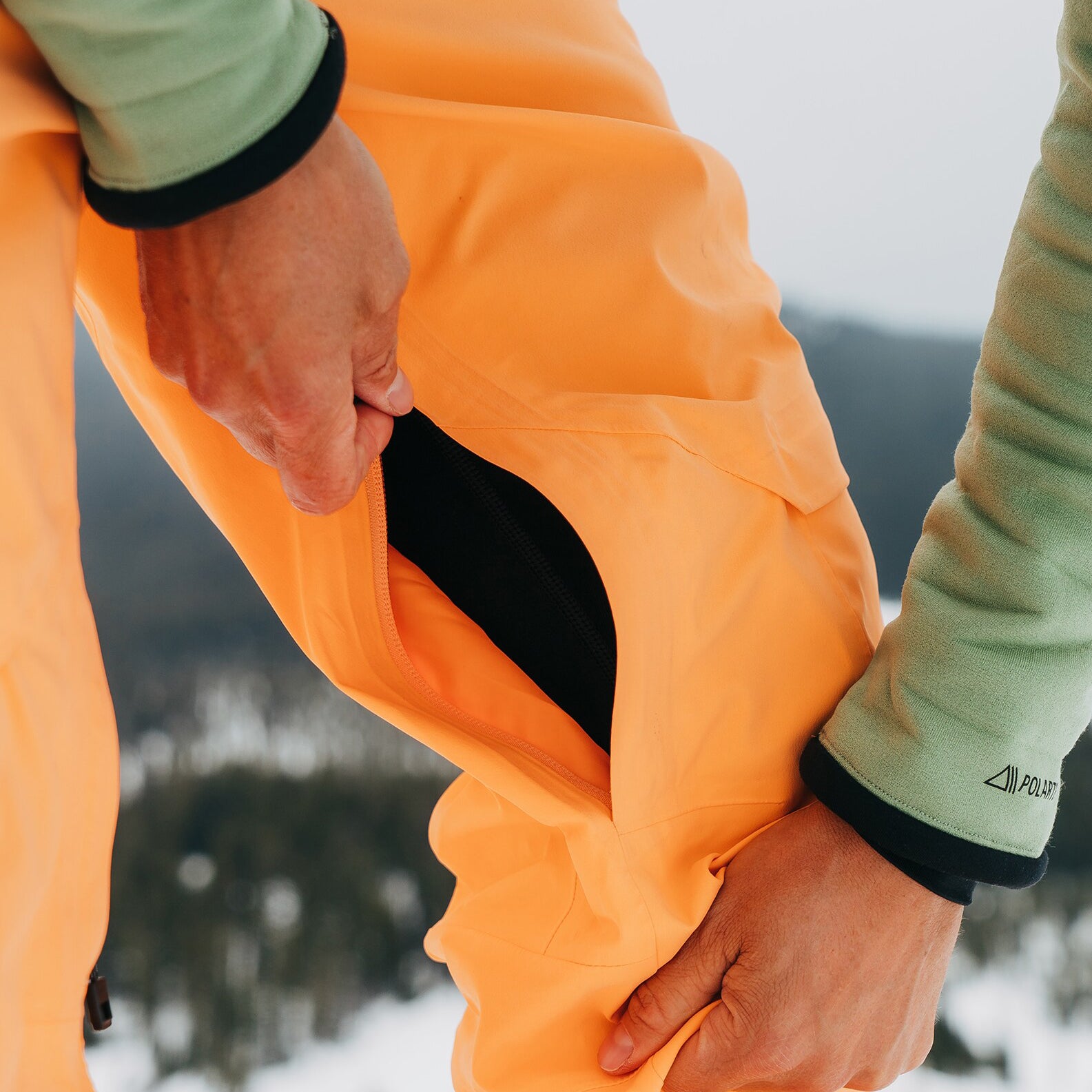 Girls Orange Snow Trousers