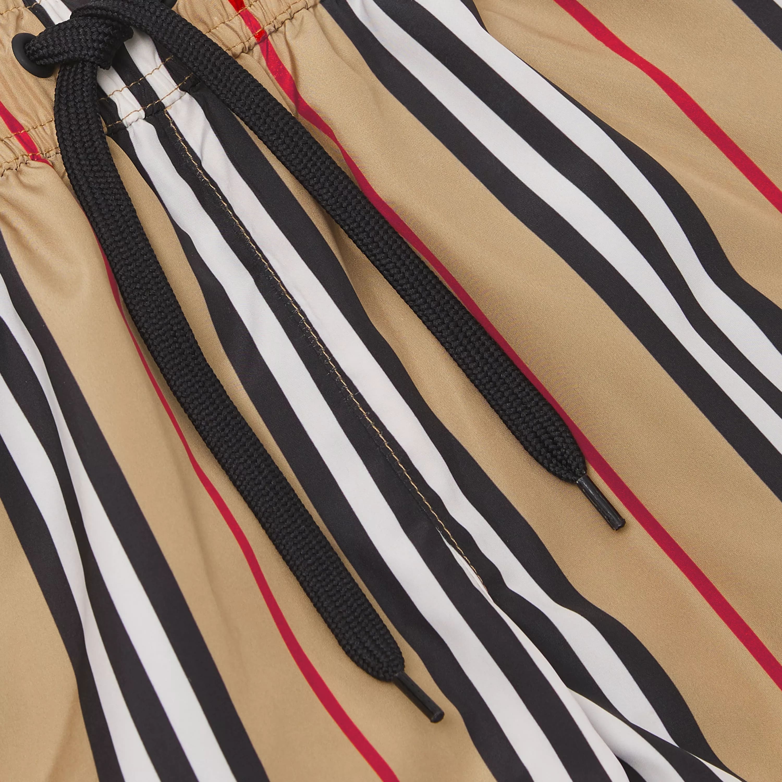 Boys Beige Stripes Swim Shorts