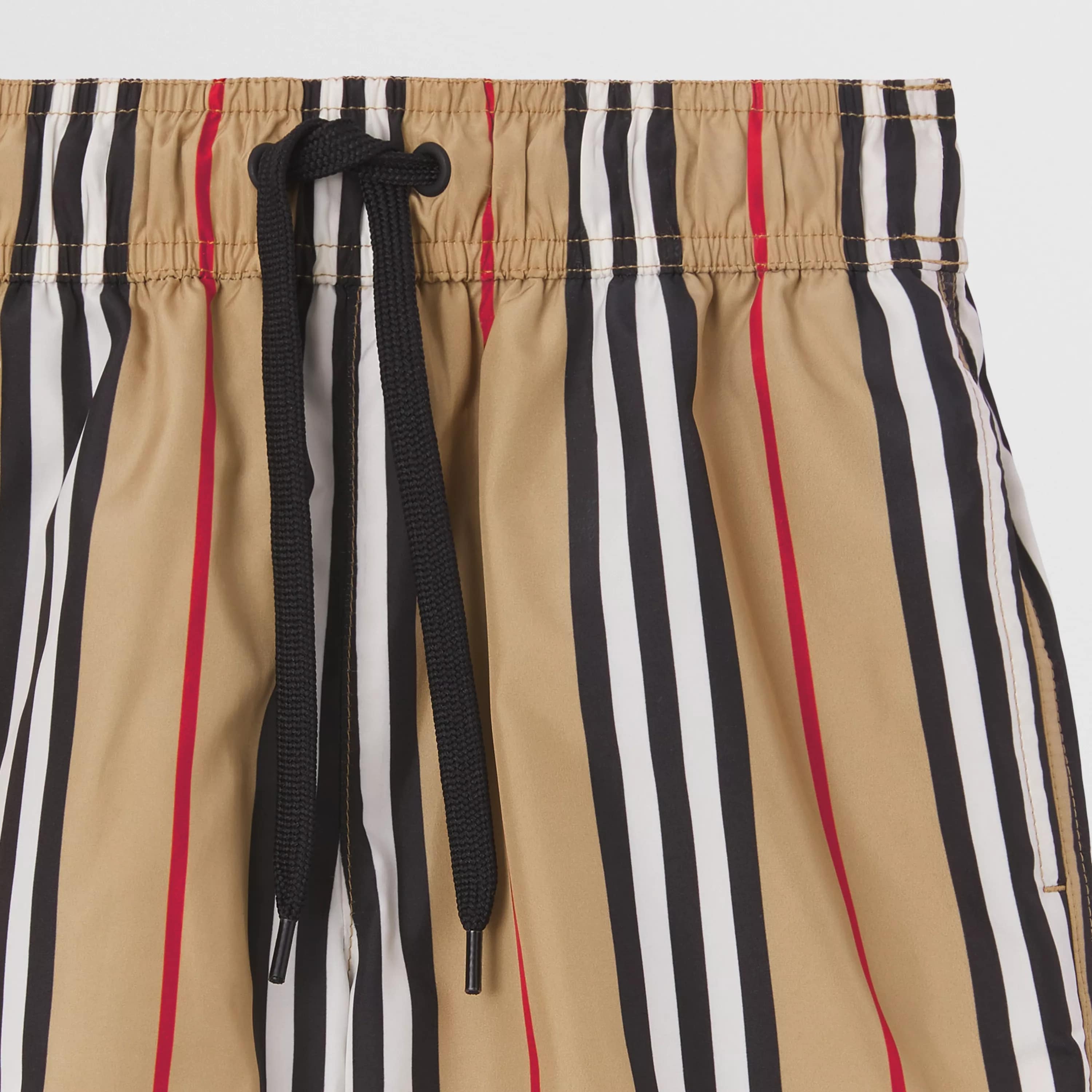 Boys Beige Stripes Swim Shorts